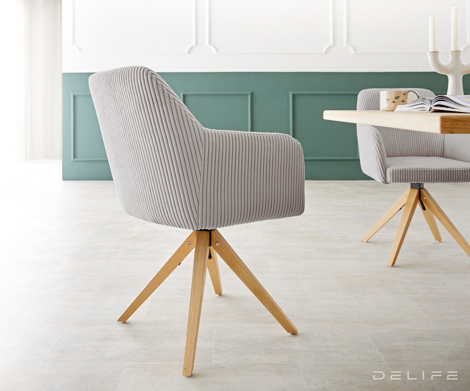 Jedilni stol Greg, Material: Rebrasta tkanina