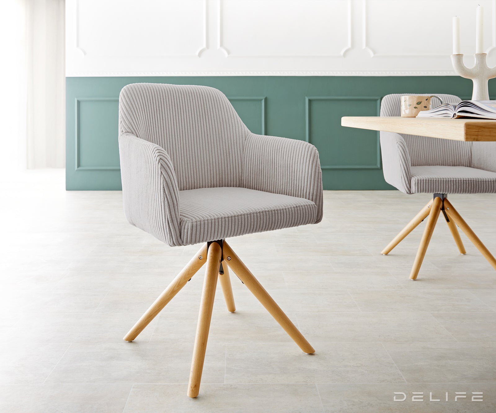 Jedilni stol Greg, Material: Rebrasta tkanina