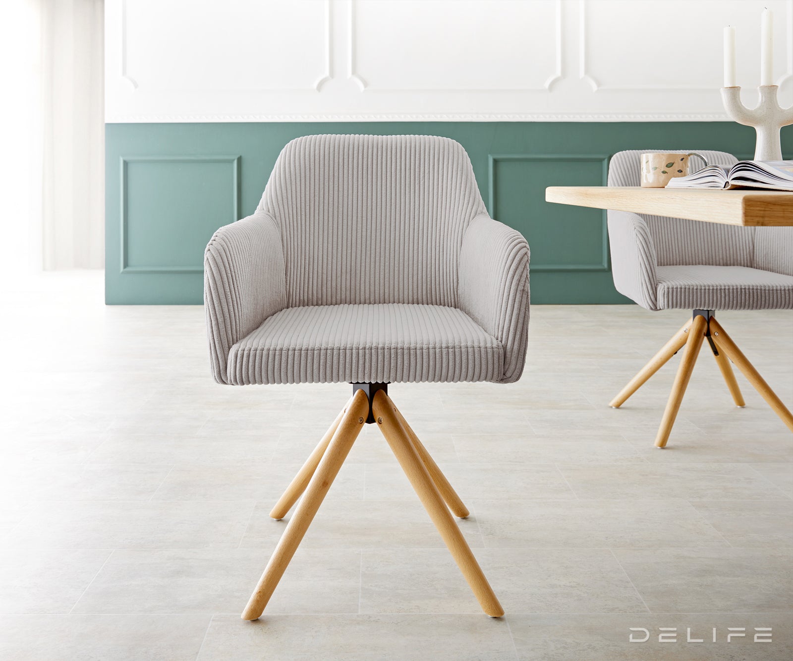 Jedilni stol Greg, Material: Rebrasta tkanina