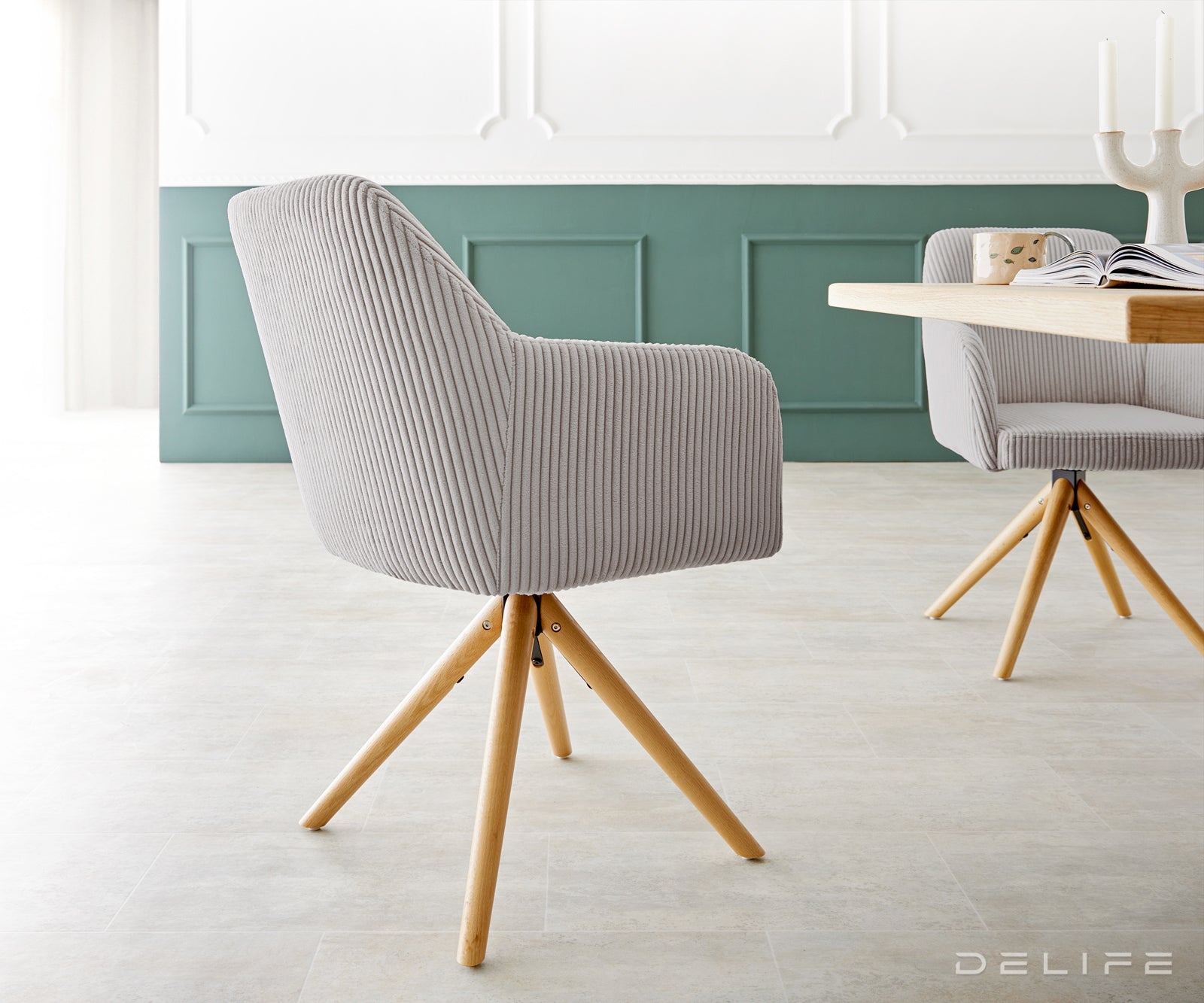 Jedilni stol Greg, Material: Rebrasta tkanina