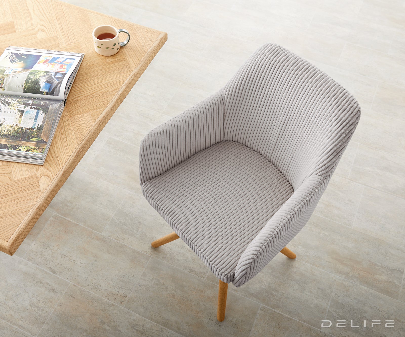 Jedilni stol Greg, Material: Rebrasta tkanina