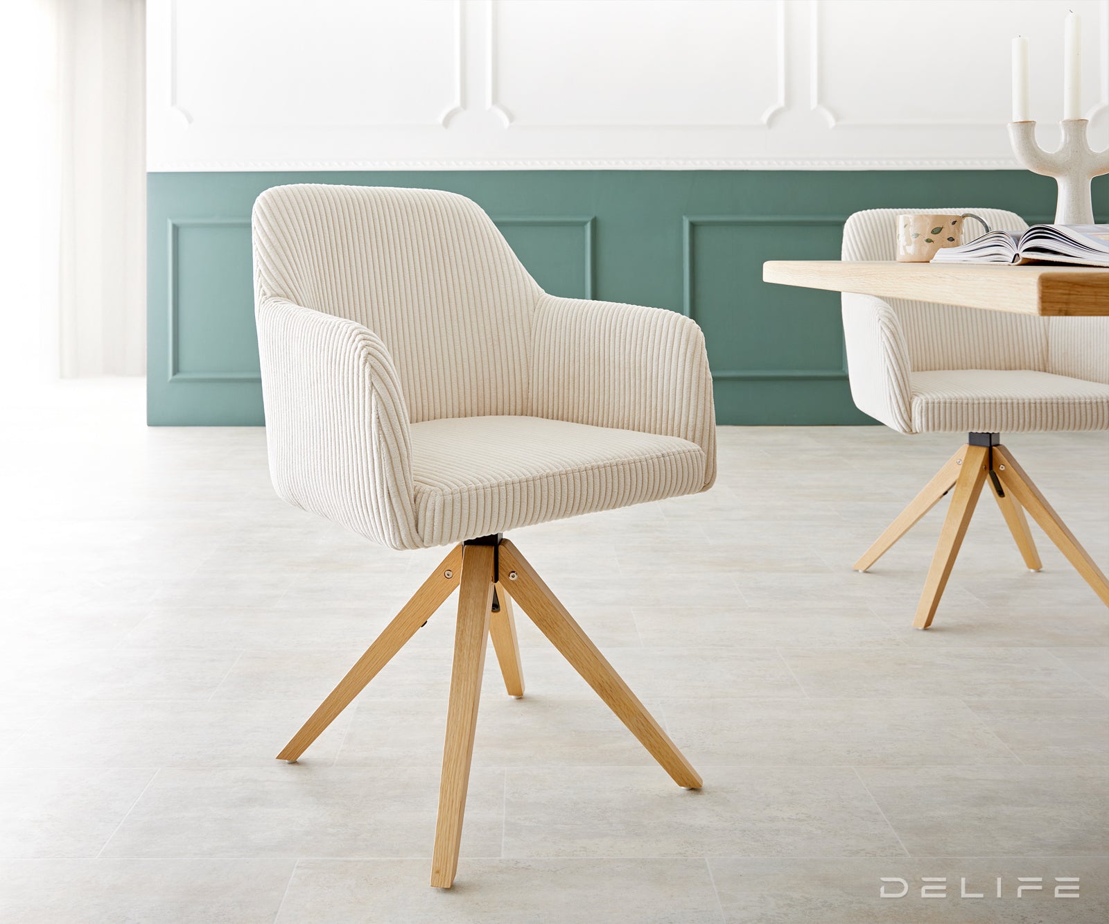 Jedilni stol Greg, Material: Rebrasta tkanina