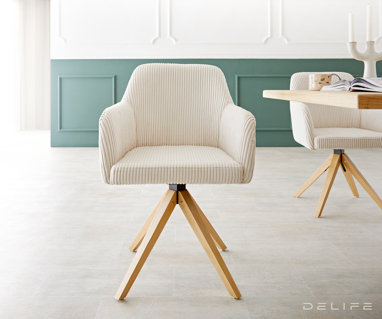 Jedilni stol Greg, Material: Rebrasta tkanina