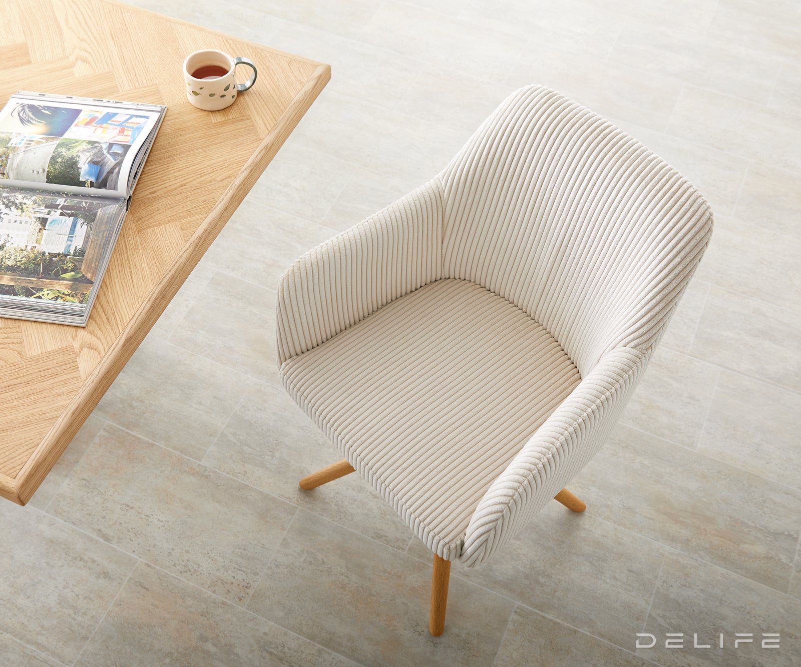 Jedilni stol Greg, Material: Rebrasta tkanina