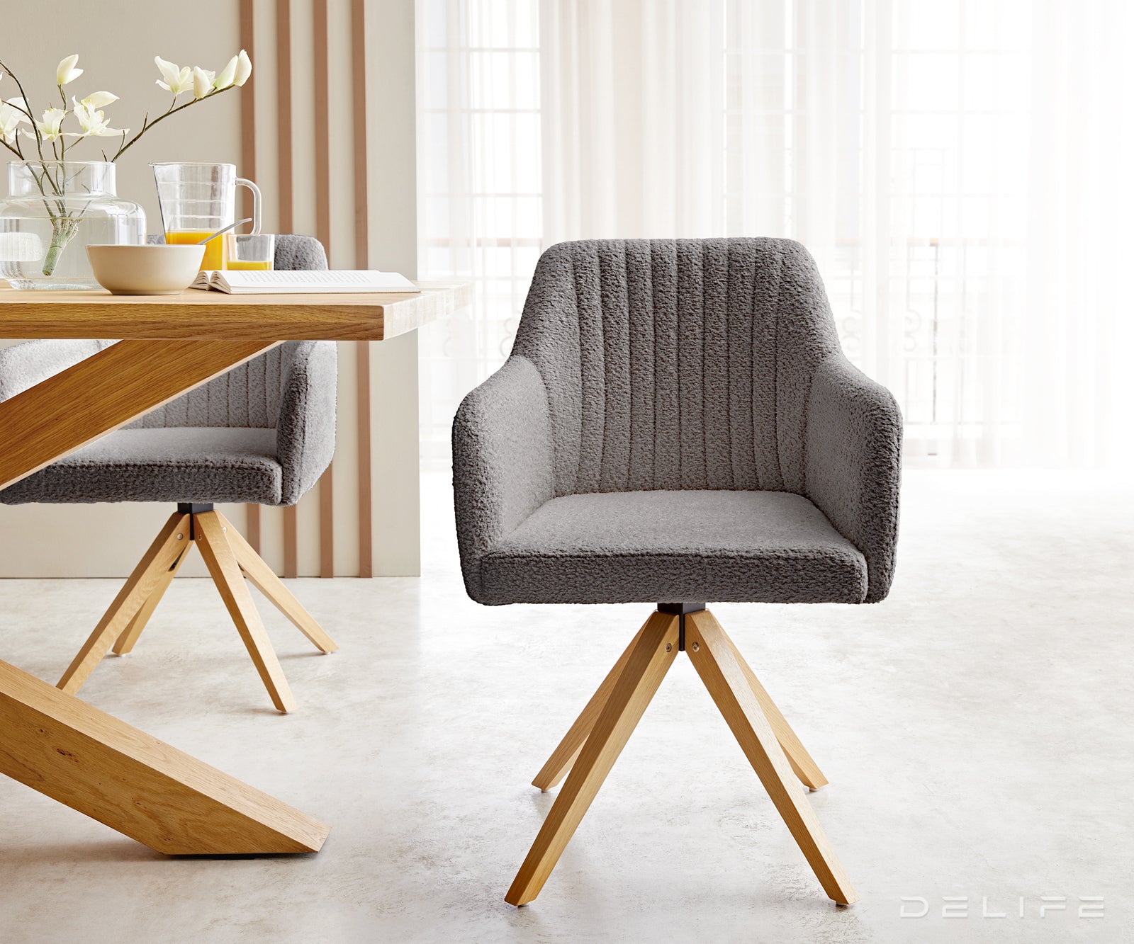 Jedilni stol Greg, Material: Bukle