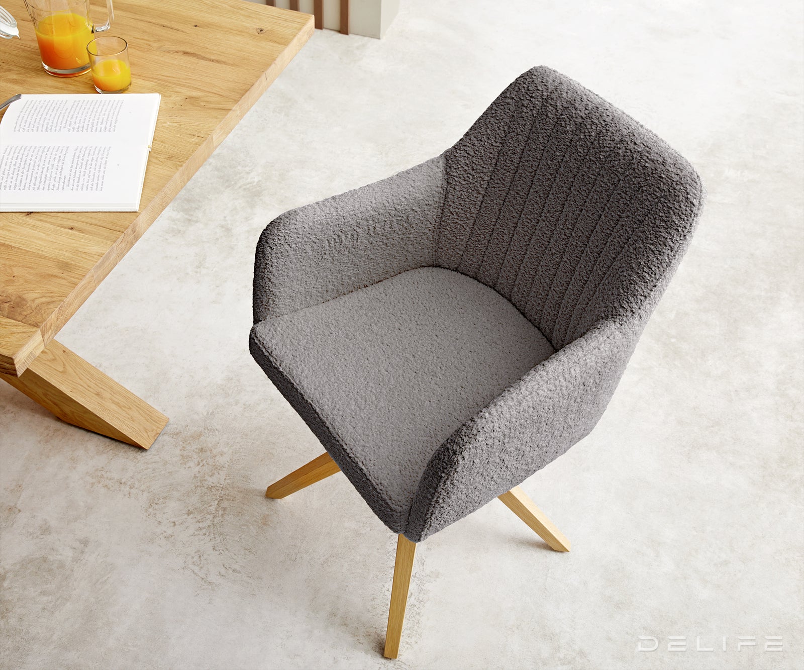 Jedilni stol Greg, Material: Bukle