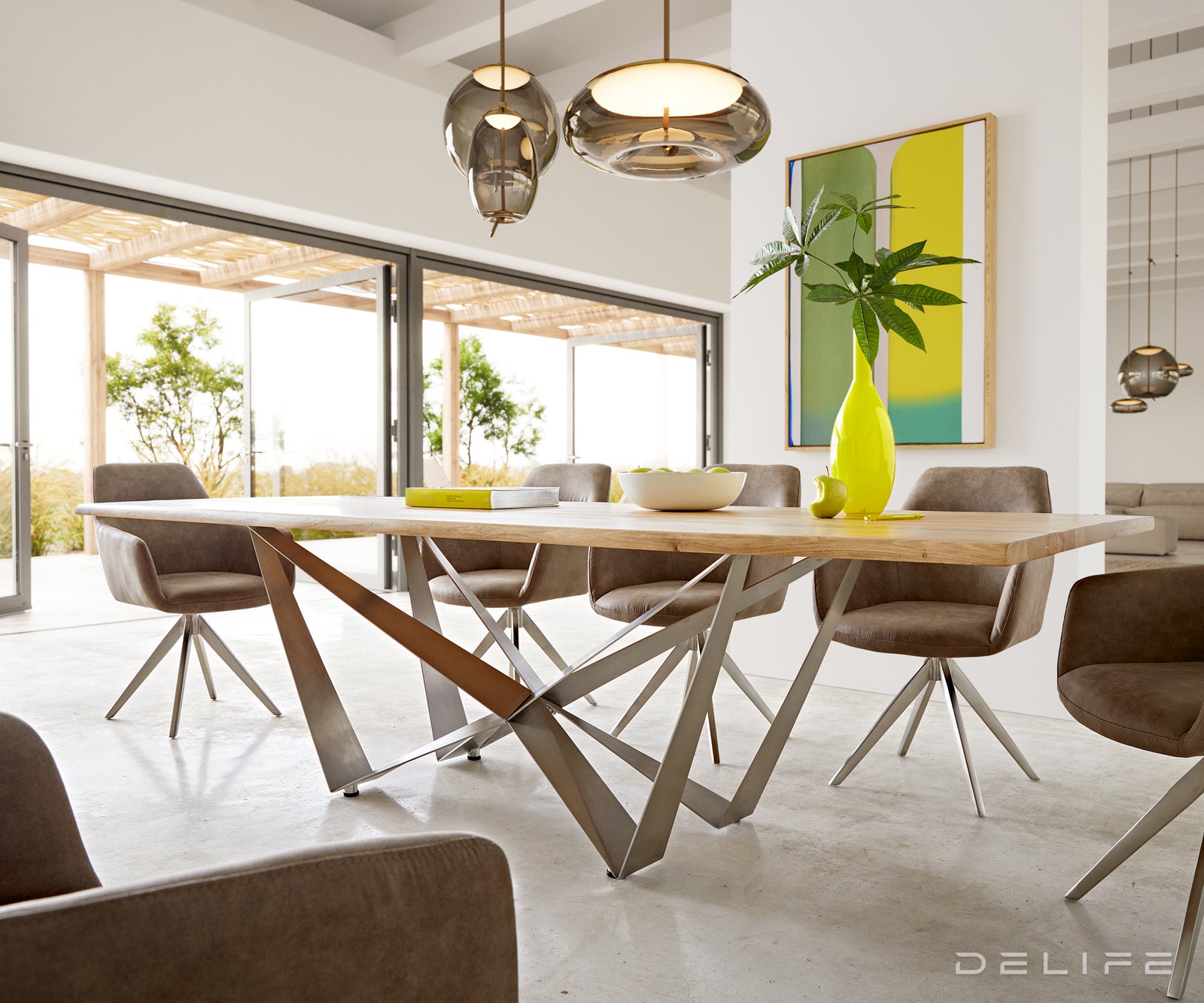 Jedilna miza Rob, Material: Hrast, Debelina mizne plošče: 3,2 cm