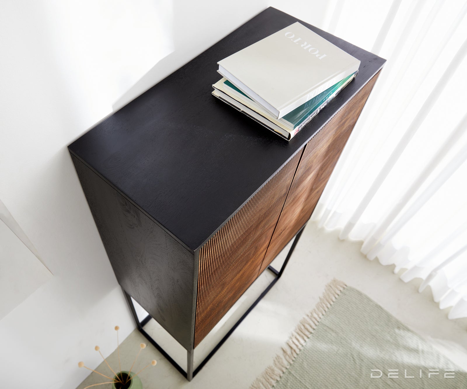 Visoka komoda Vaag, 80x150cm, Material: Sheesham