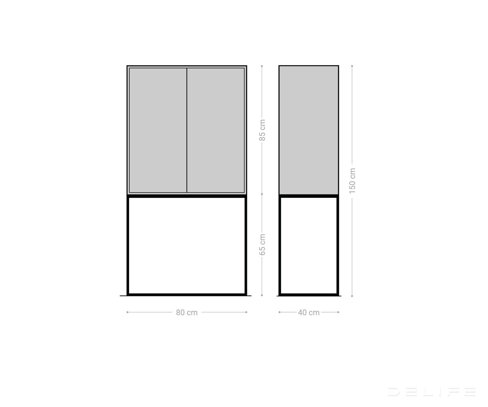 Visoka komoda Vaag, 80x150cm, Material: Sheesham