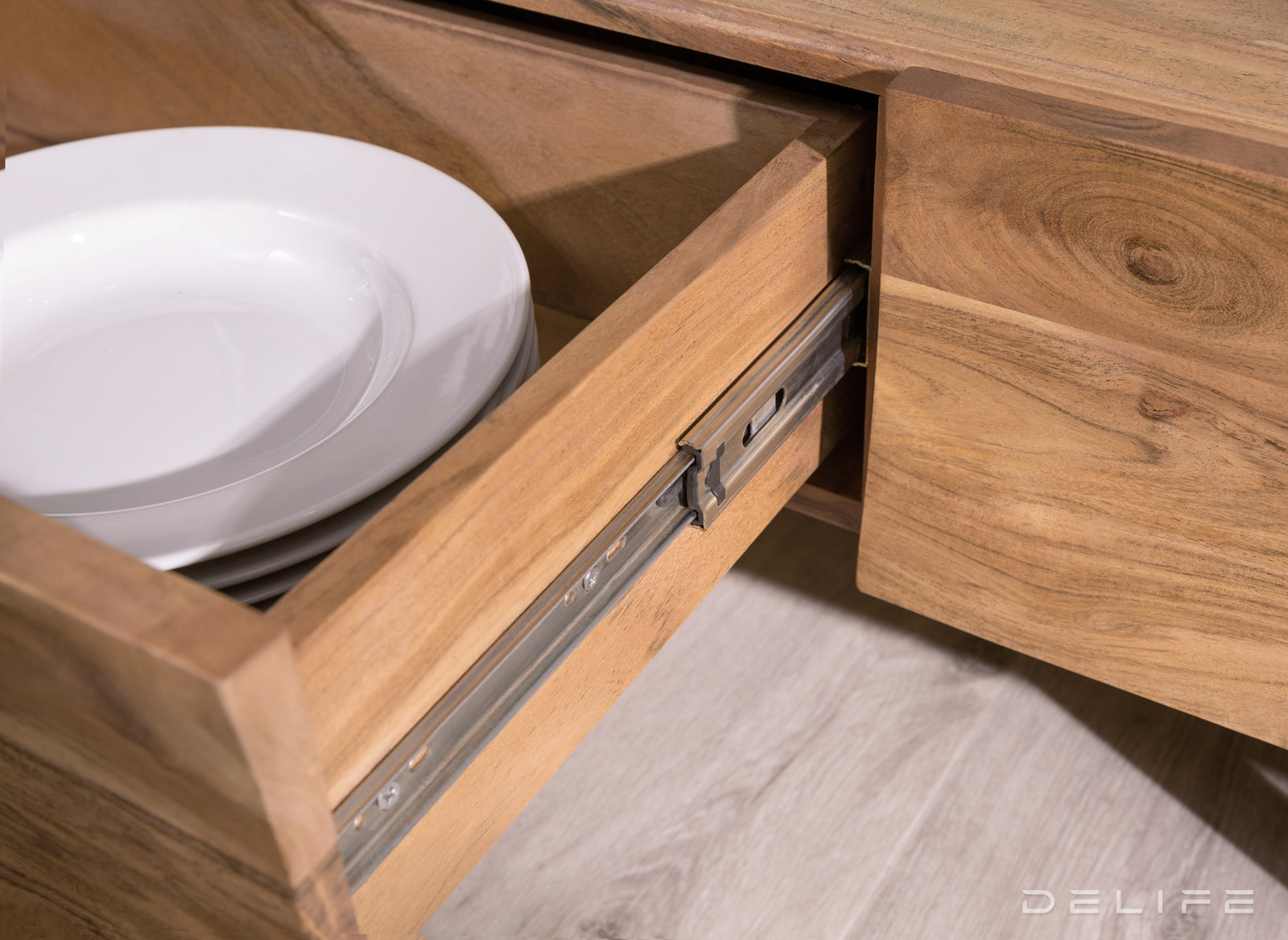 Komoda Wyatt 220x40cm, Material: Akacija