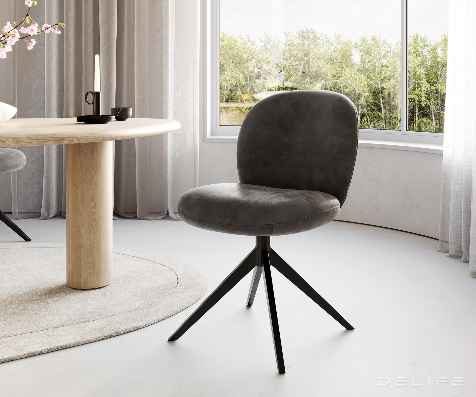 Jedilni stol Nube, Material: Mikrofibra