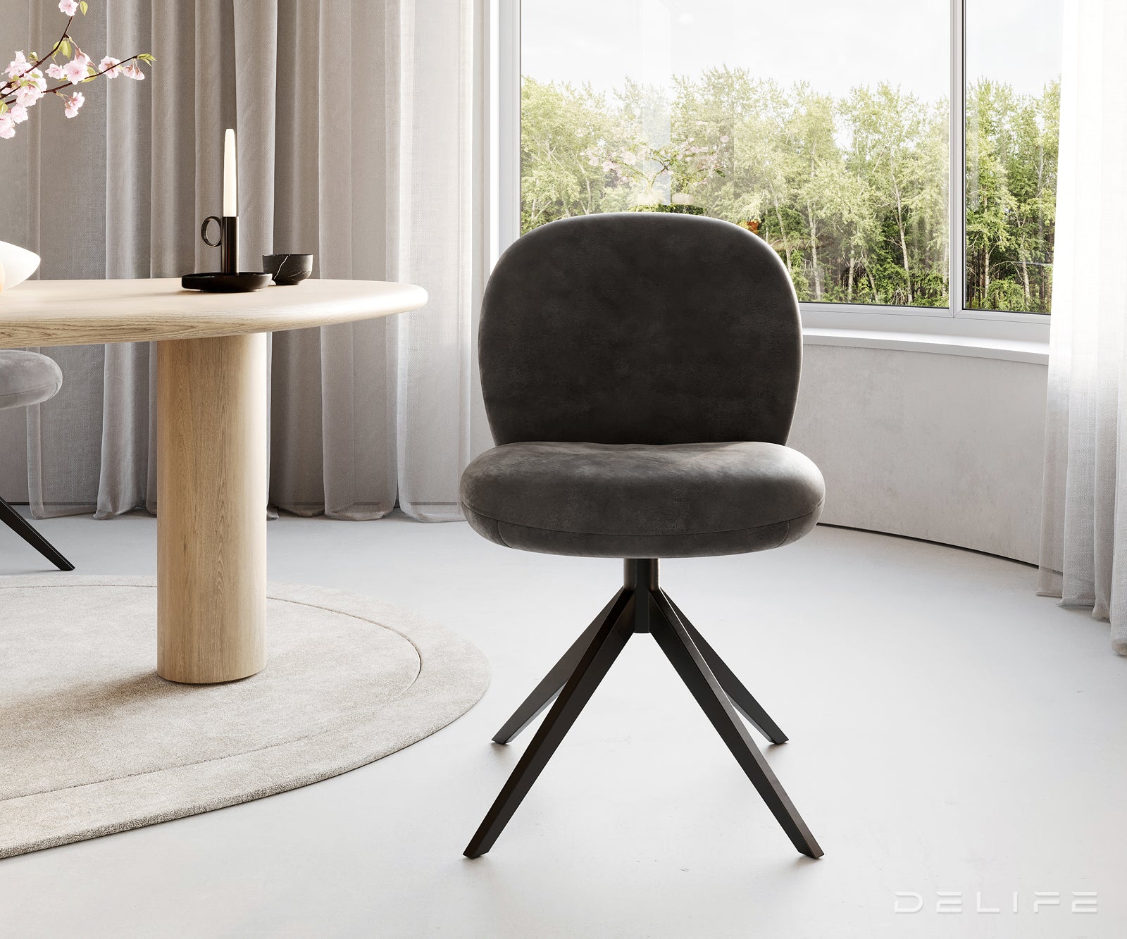 Jedilni stol Nube, Material: Mikrofibra