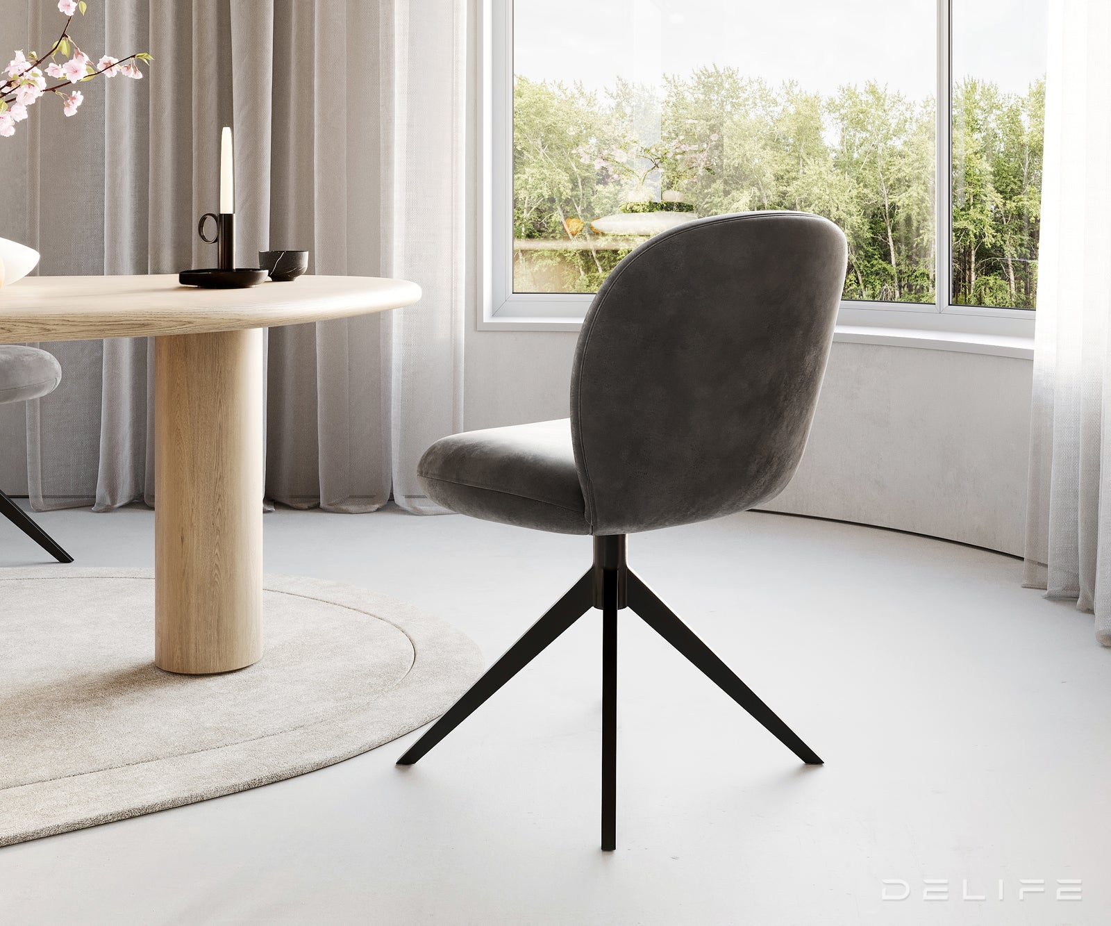 Jedilni stol Nube, Material: Mikrofibra