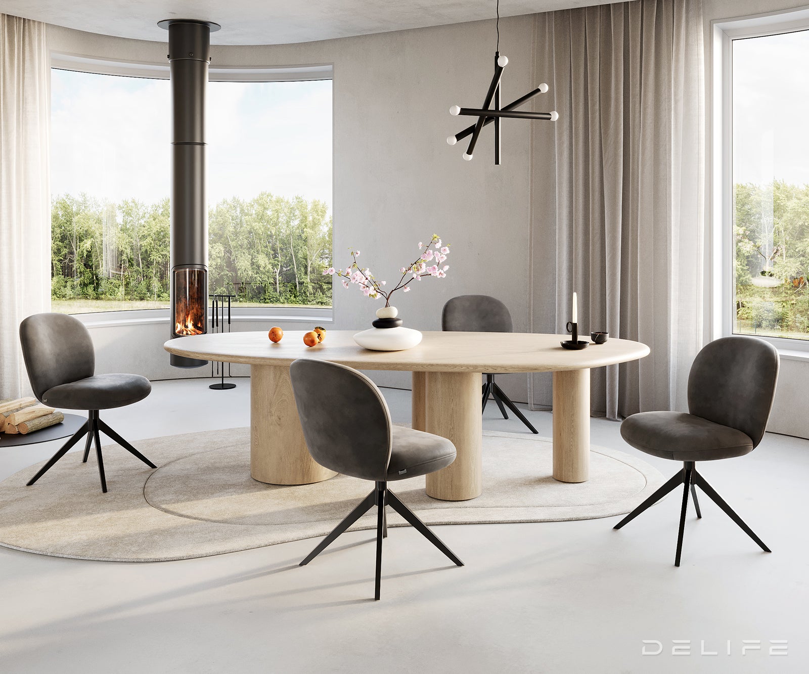 Jedilni stol Nube, Material: Mikrofibra