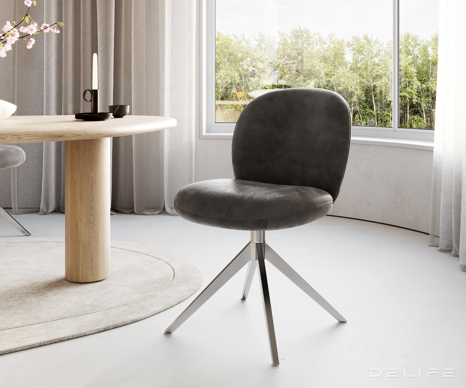 Jedilni stol Nube, Material: Mikrofibra