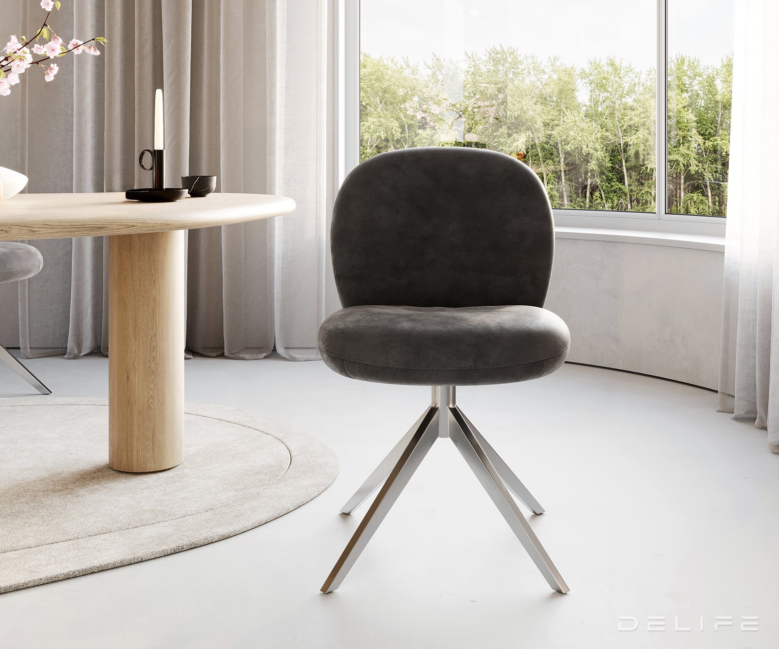 Jedilni stol Nube, Material: Mikrofibra