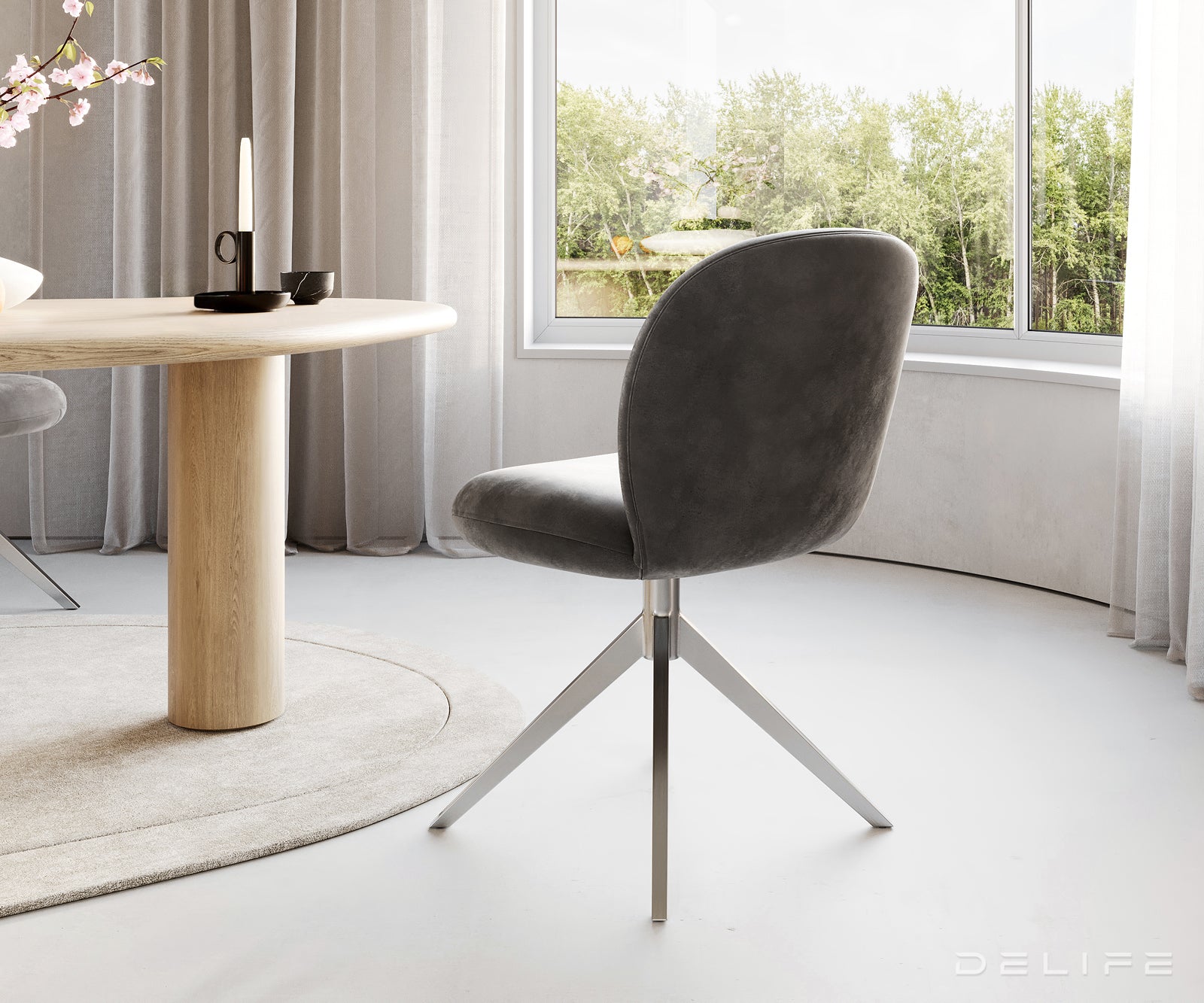 Jedilni stol Nube, Material: Mikrofibra