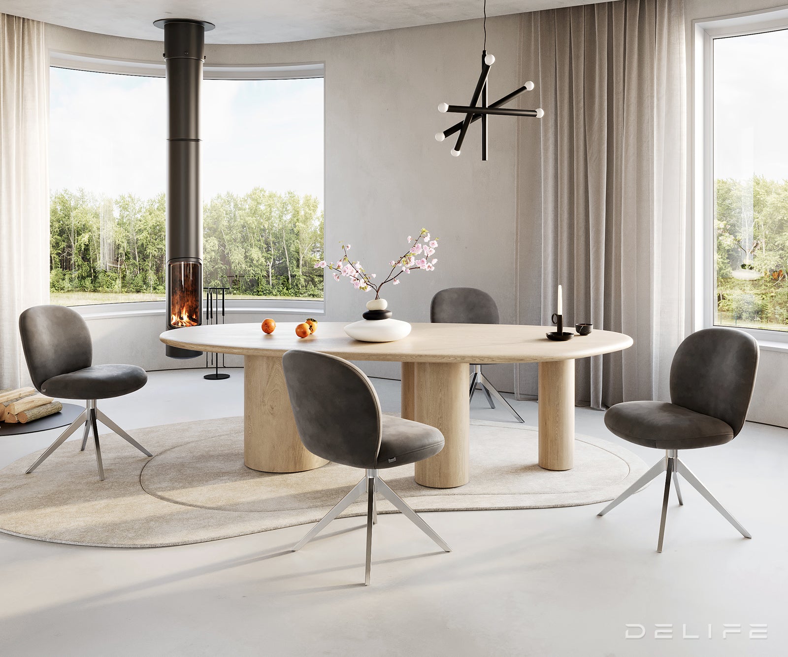 Jedilni stol Nube, Material: Mikrofibra