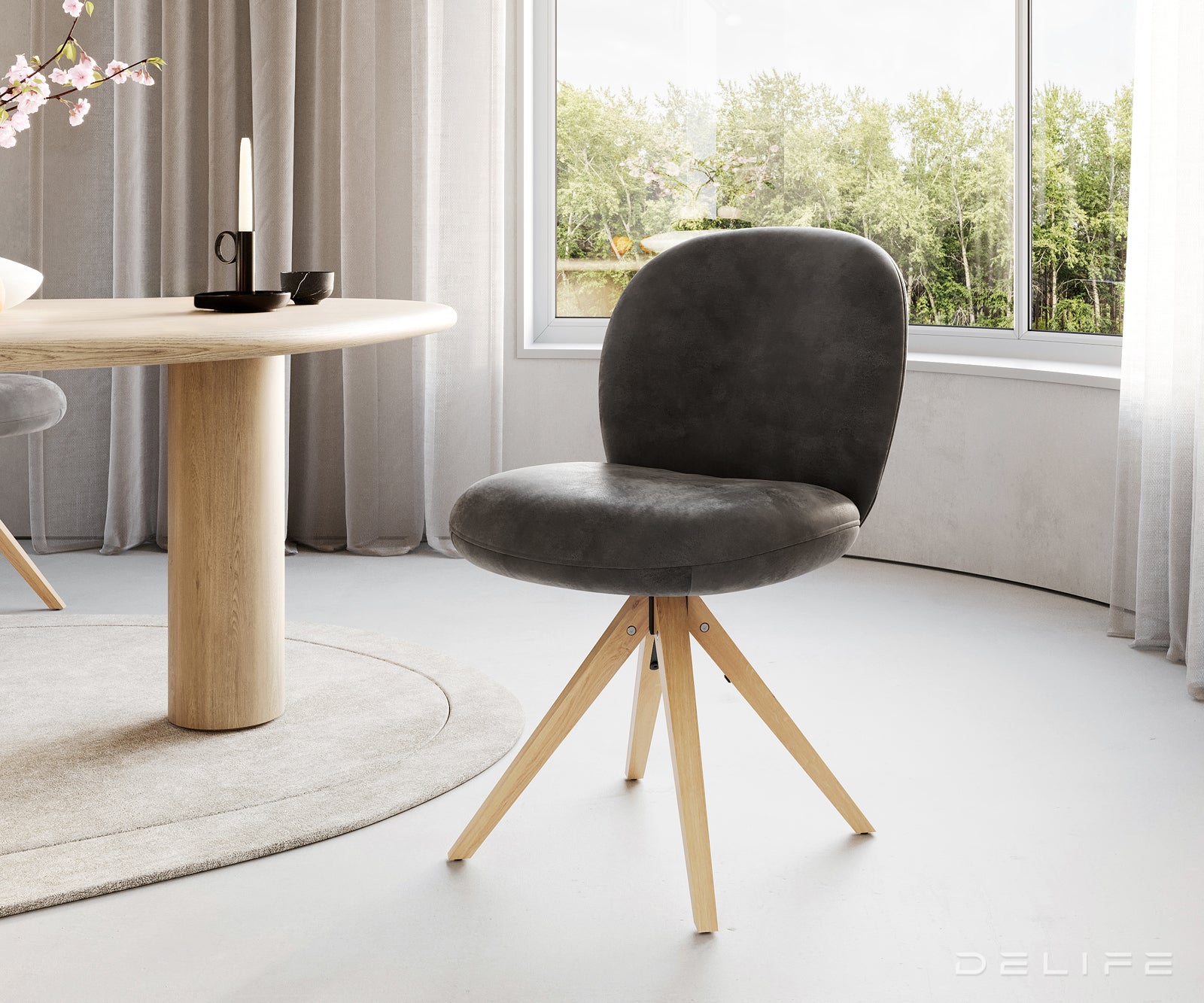 Jedilni stol Nube, Material: Mikrofibra