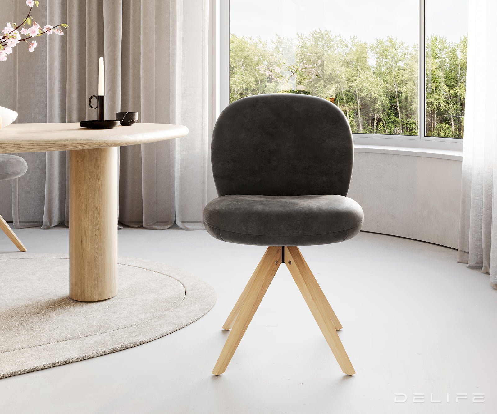 Jedilni stol Nube, Material: Mikrofibra