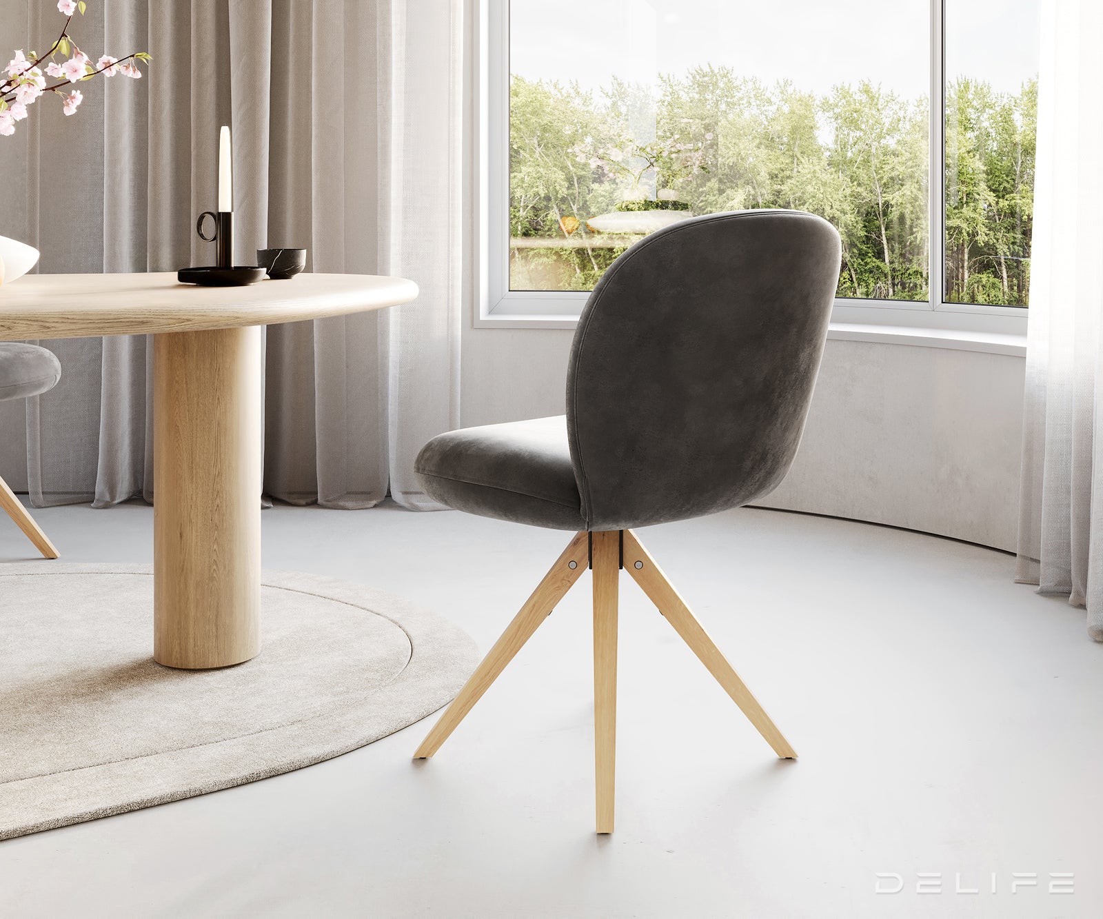 Jedilni stol Nube, Material: Mikrofibra