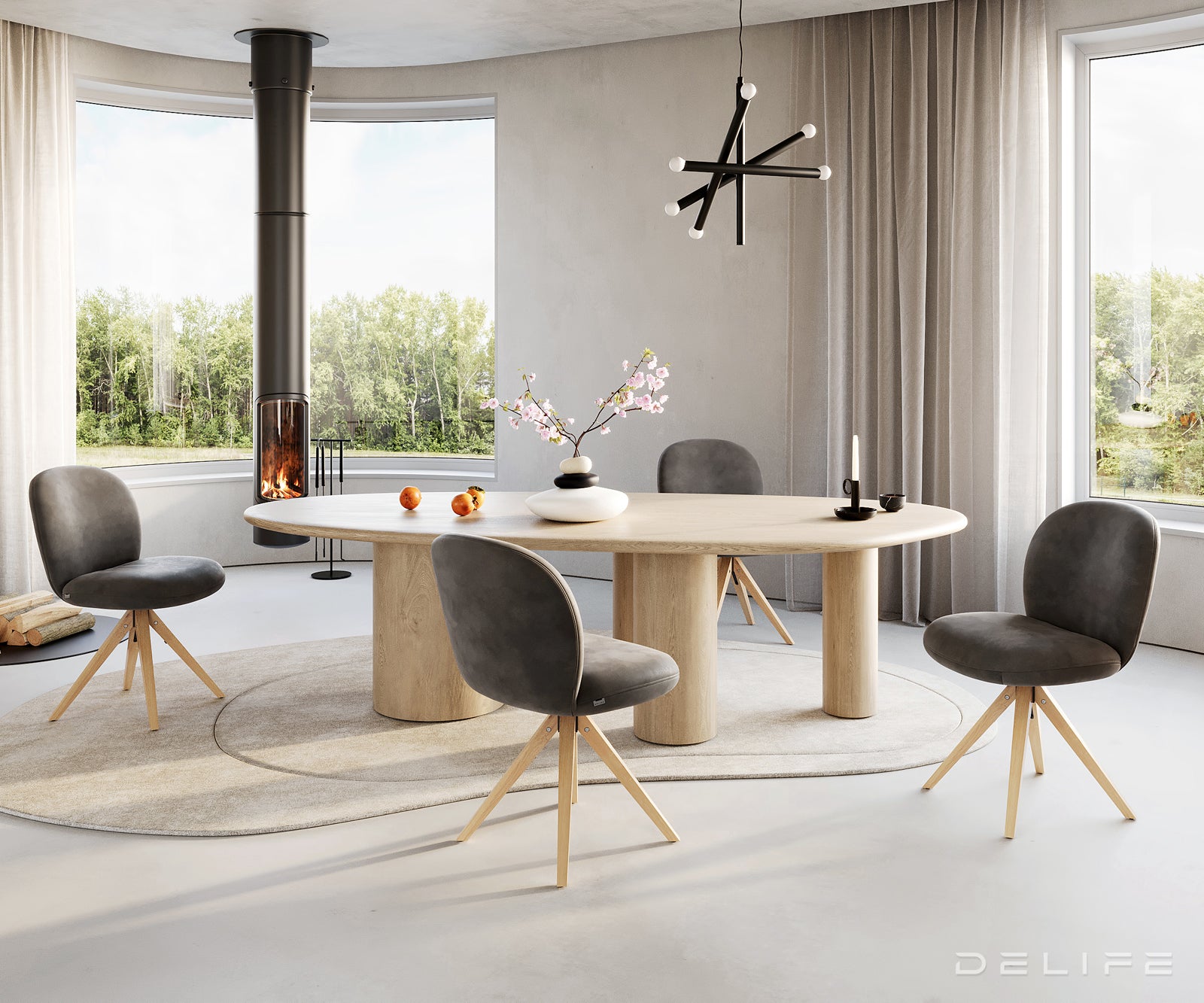 Jedilni stol Nube, Material: Mikrofibra