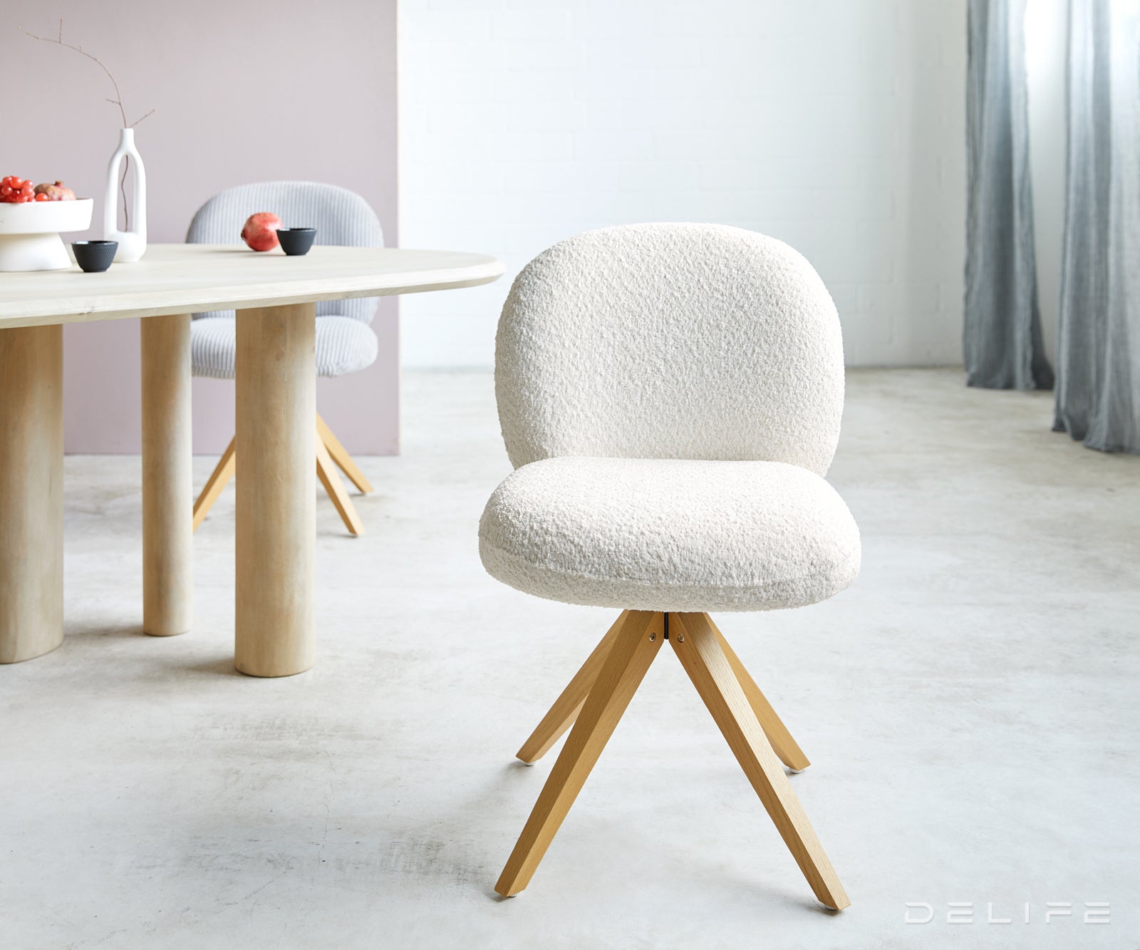 Jedilni stol Nube, Material: Bukle