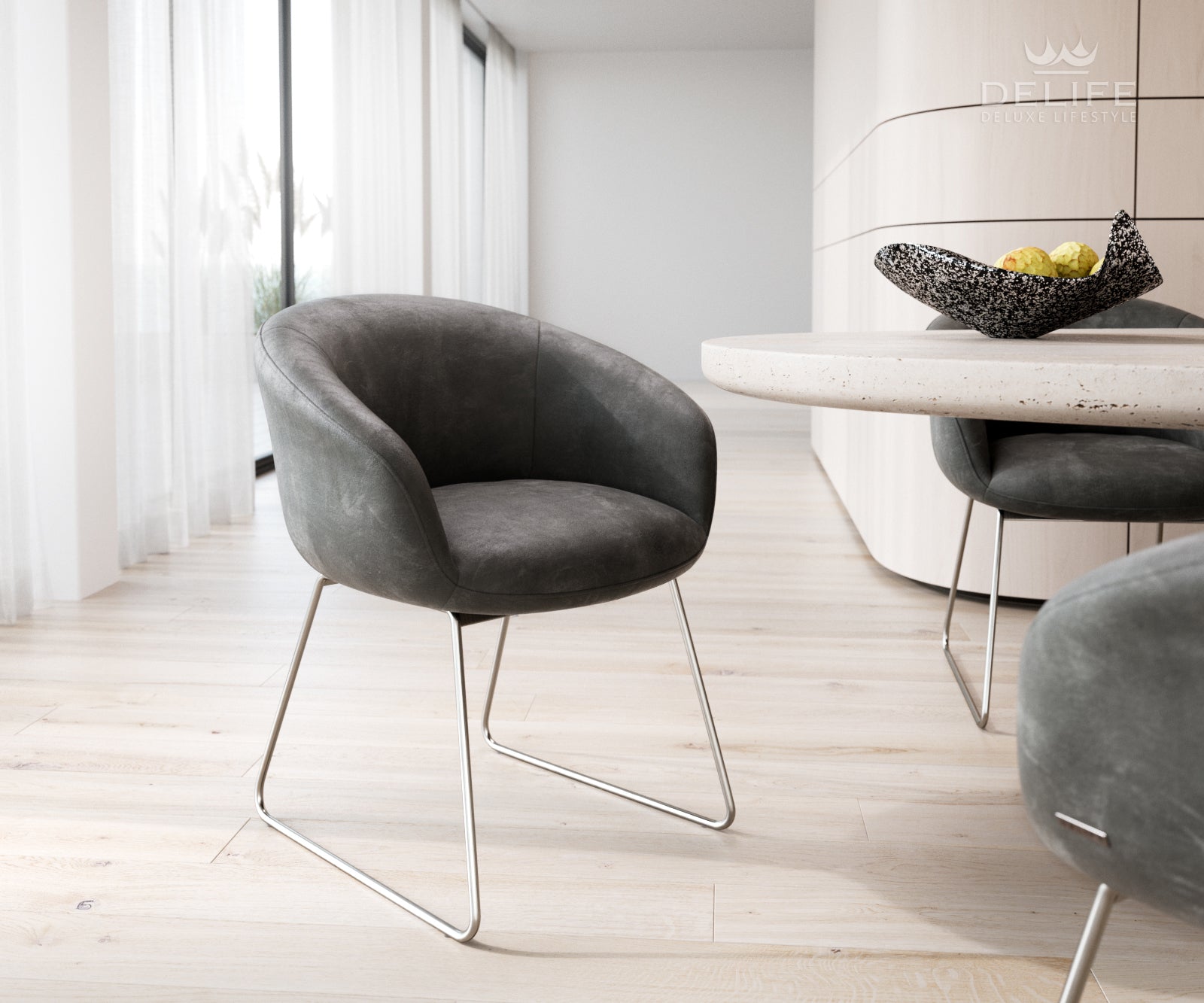 Jedilni stol Vinka, Material: Mikrofibra