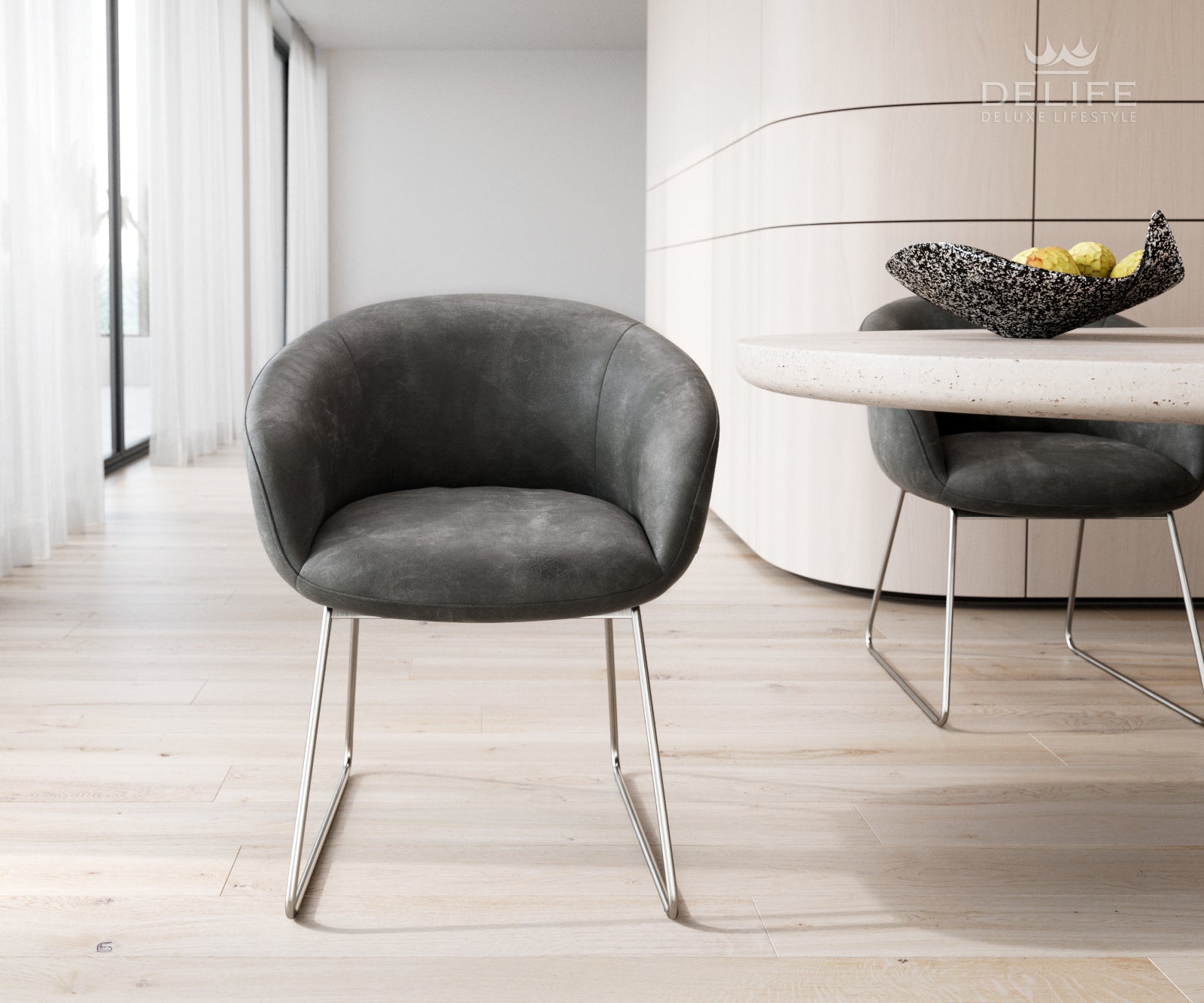 Jedilni stol Vinka, Material: Mikrofibra