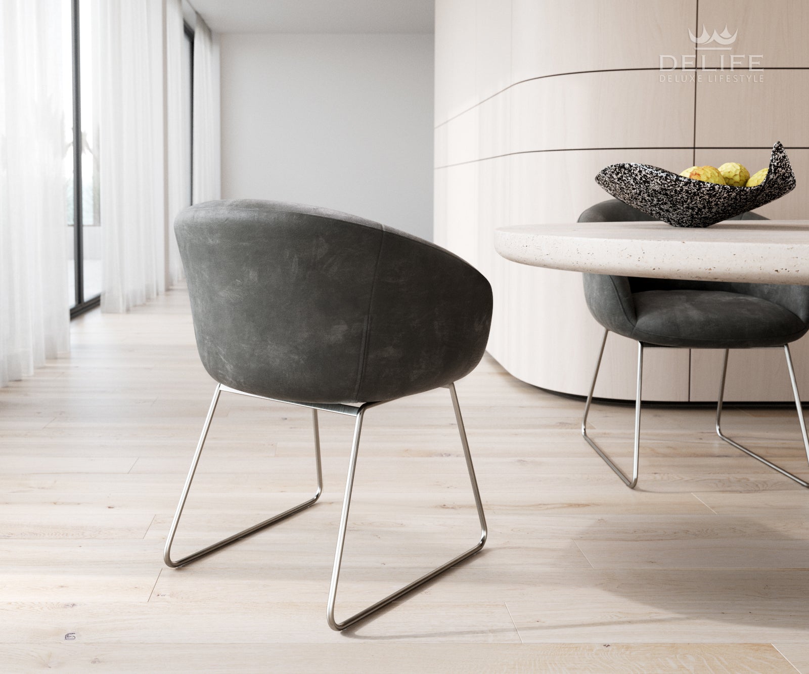 Jedilni stol Vinka, Material: Mikrofibra