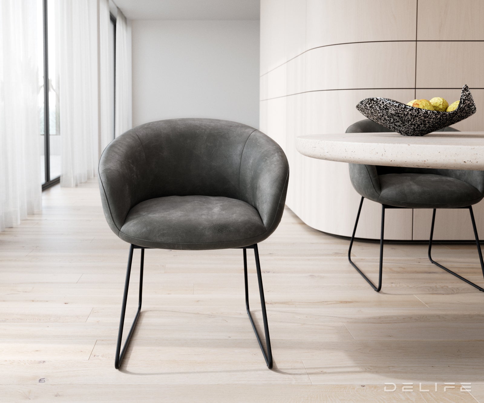 Jedilni stol Vinka, Material: Mikrofibra