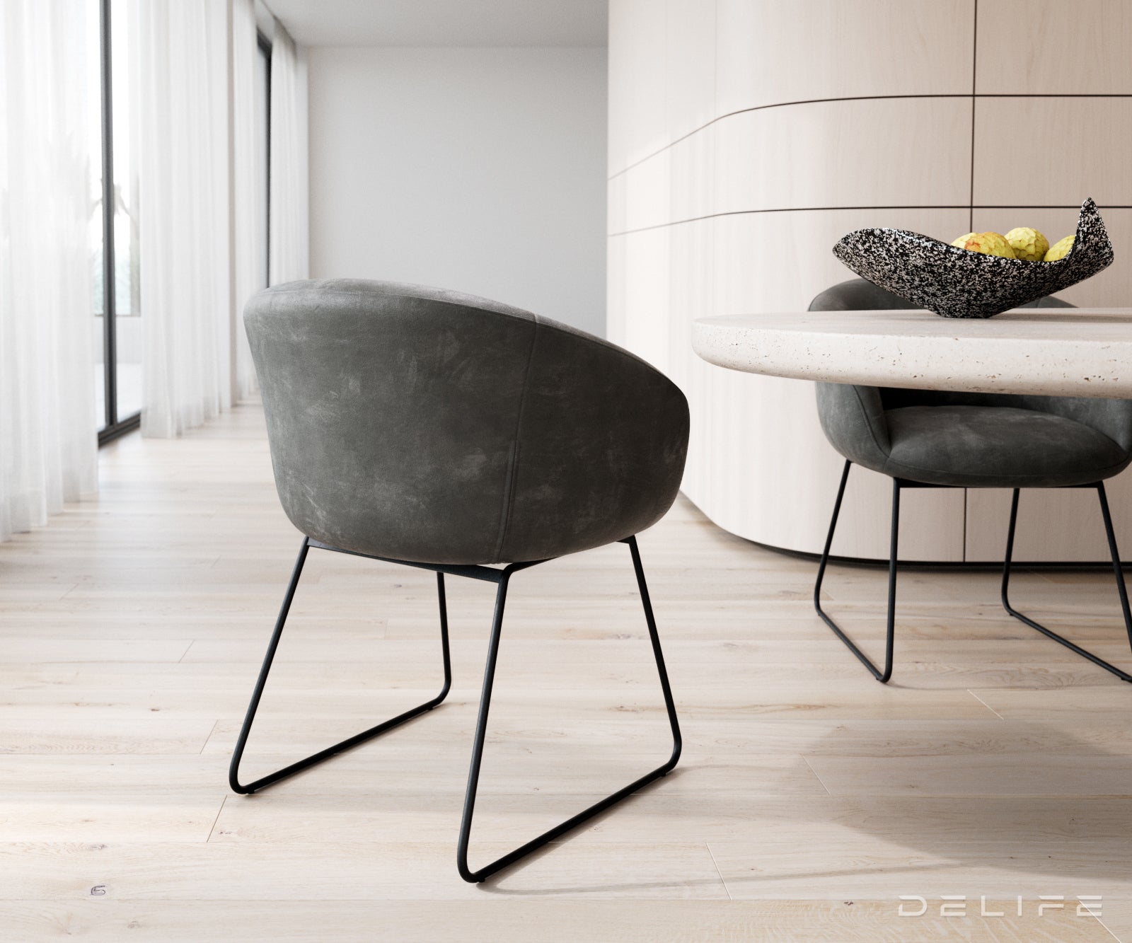 Jedilni stol Vinka, Material: Mikrofibra