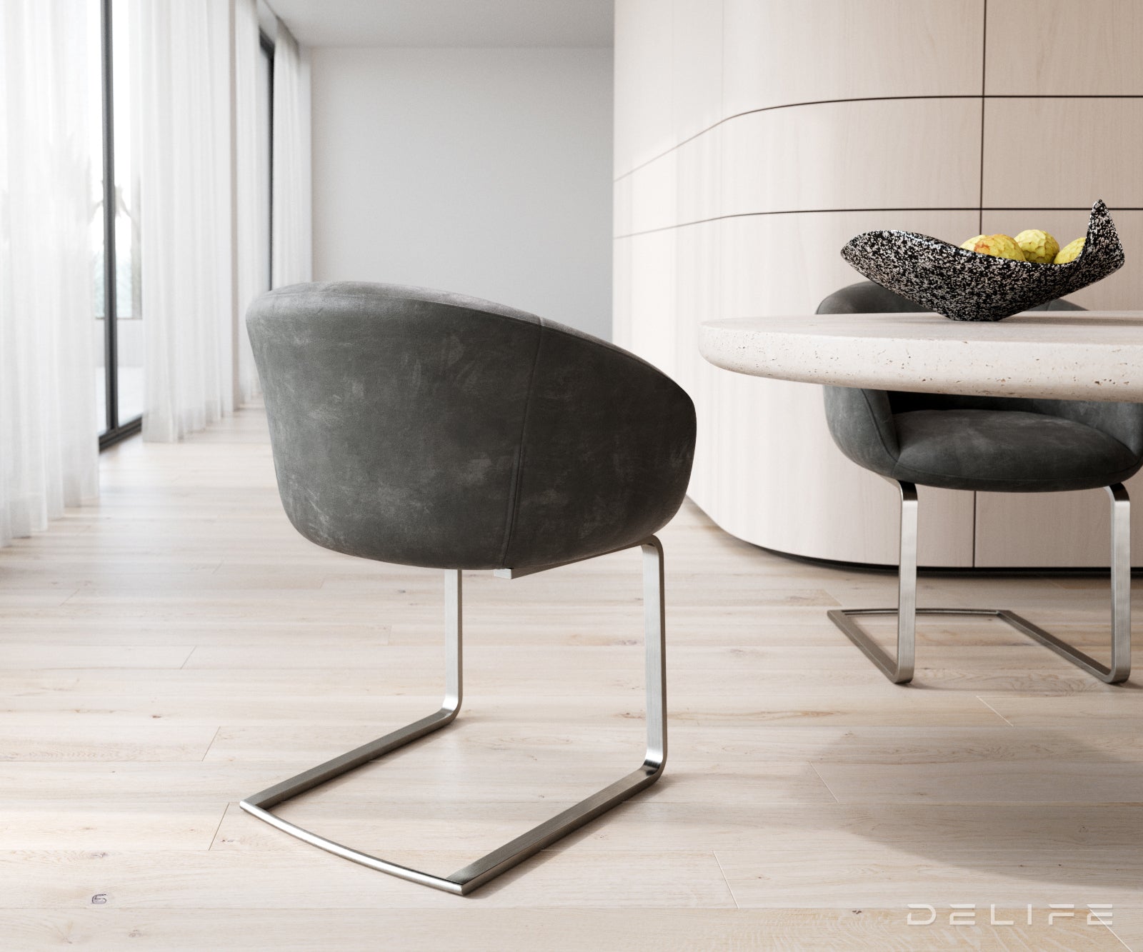 Jedilni stol Vinka, Material: Mikrofibra