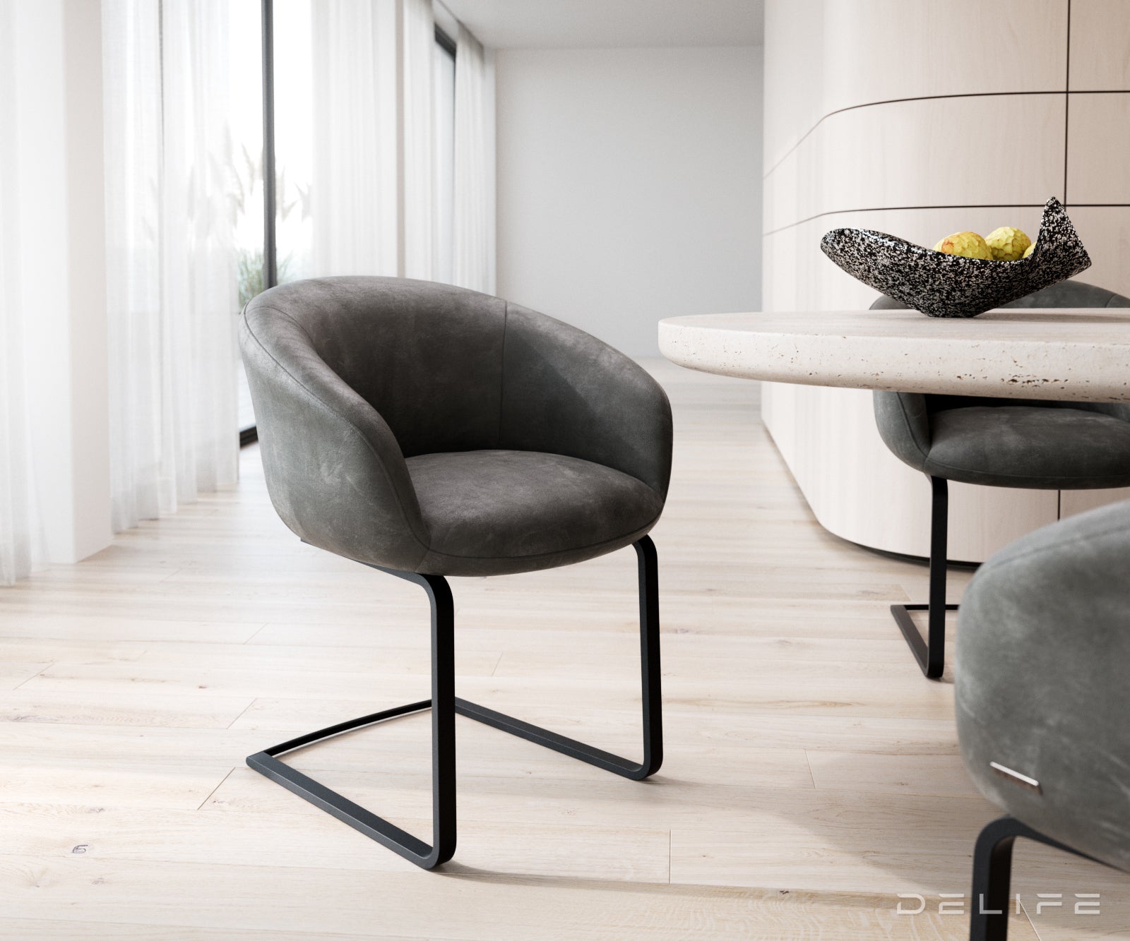 Jedilni stol Vinka, Material: Mikrofibra