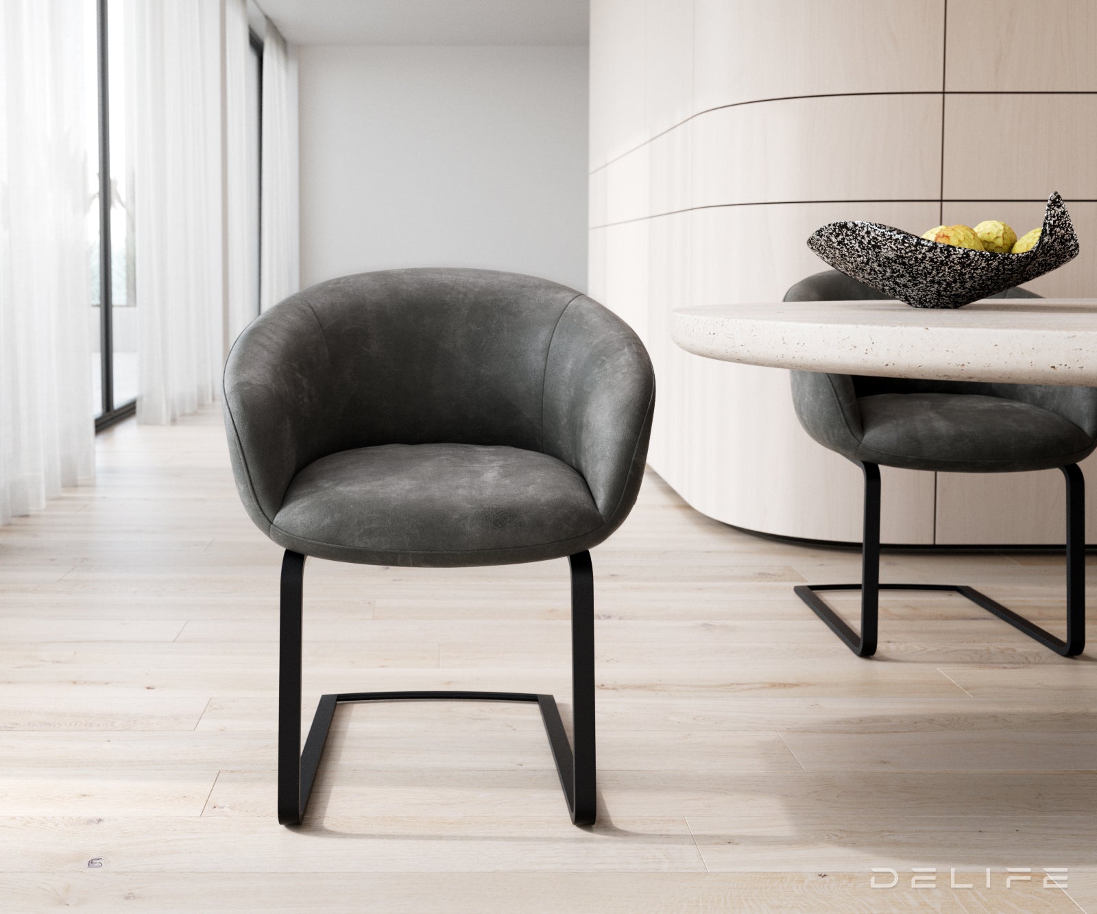 Jedilni stol Vinka, Material: Mikrofibra