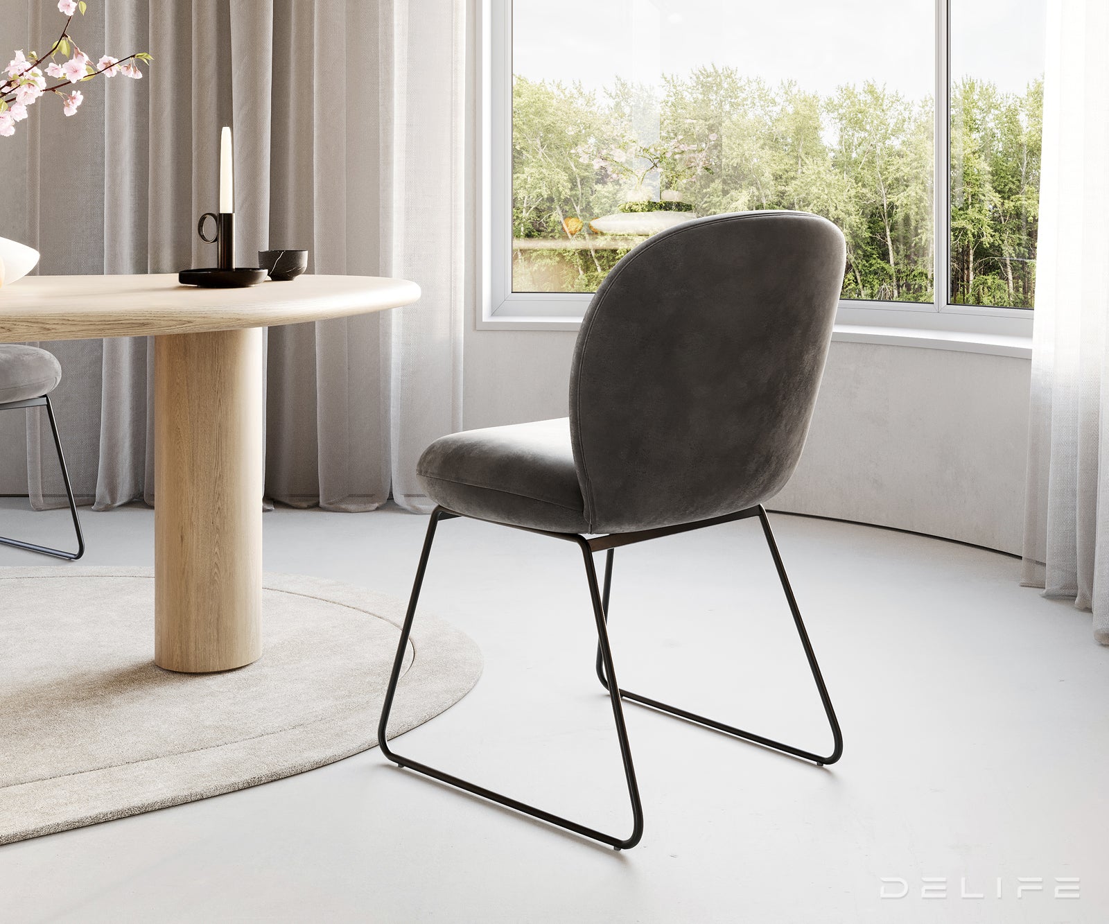 Jedilni stol Nube, Material: Mikrofibra