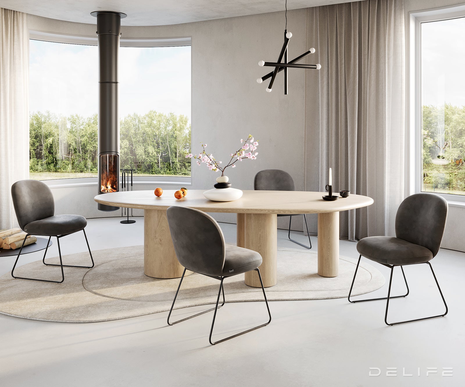 Jedilni stol Nube, Material: Mikrofibra