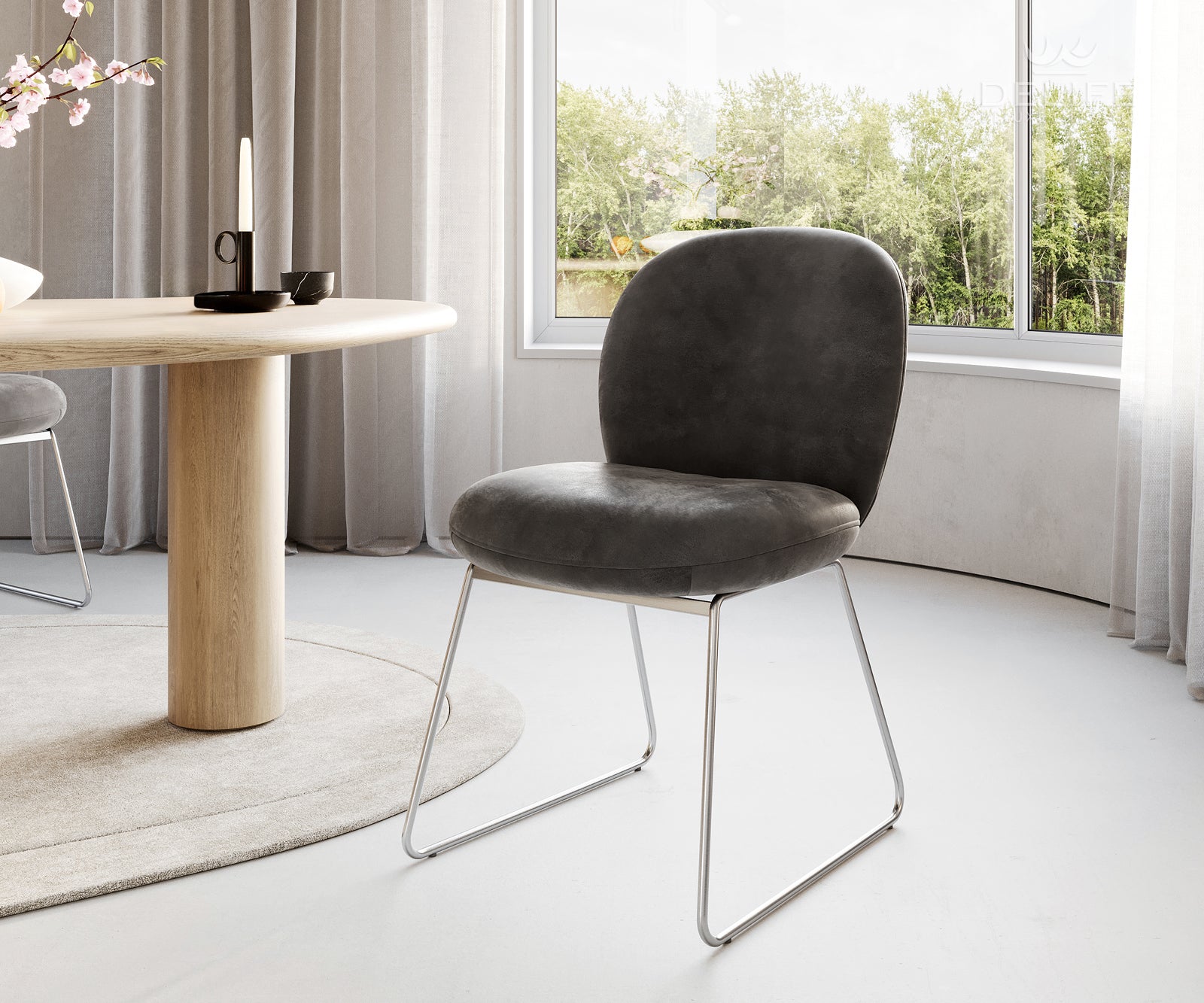 Jedilni stol Nube, Material: Mikrofibra