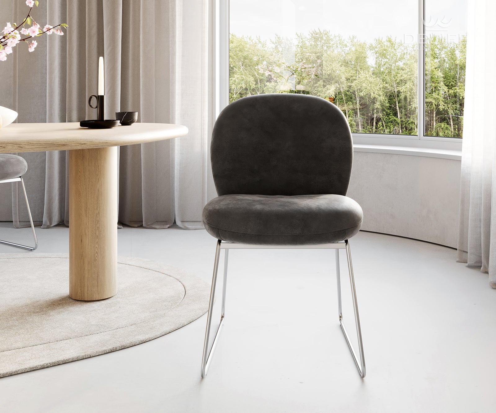 Jedilni stol Nube, Material: Mikrofibra