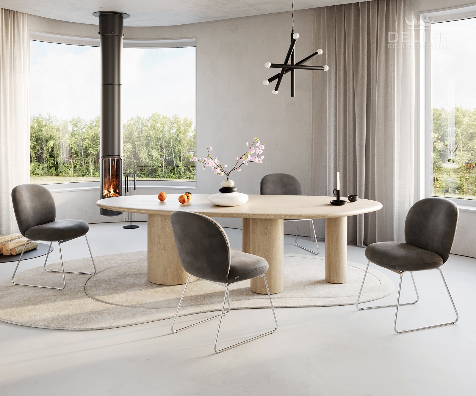 Jedilni stol Nube, Material: Mikrofibra