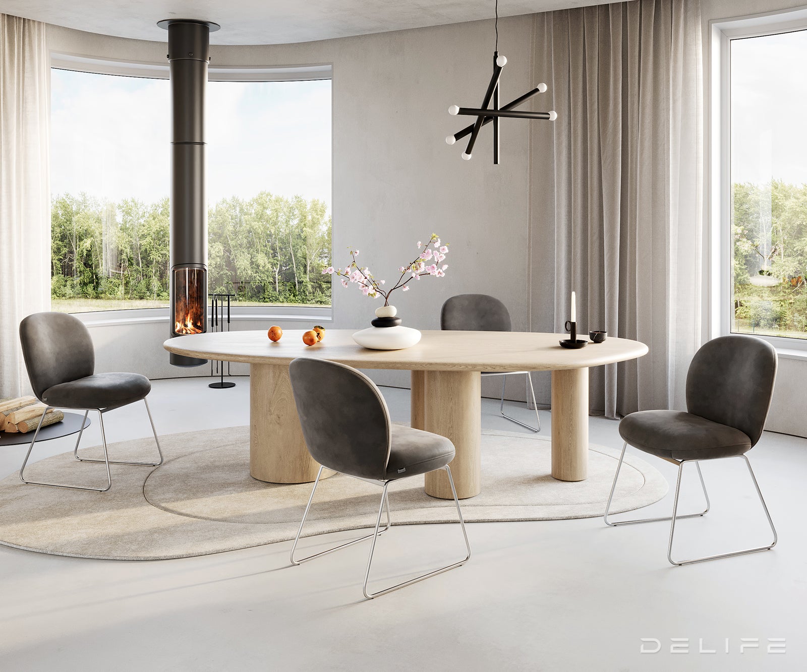 Jedilni stol Nube, Material: Mikrofibra