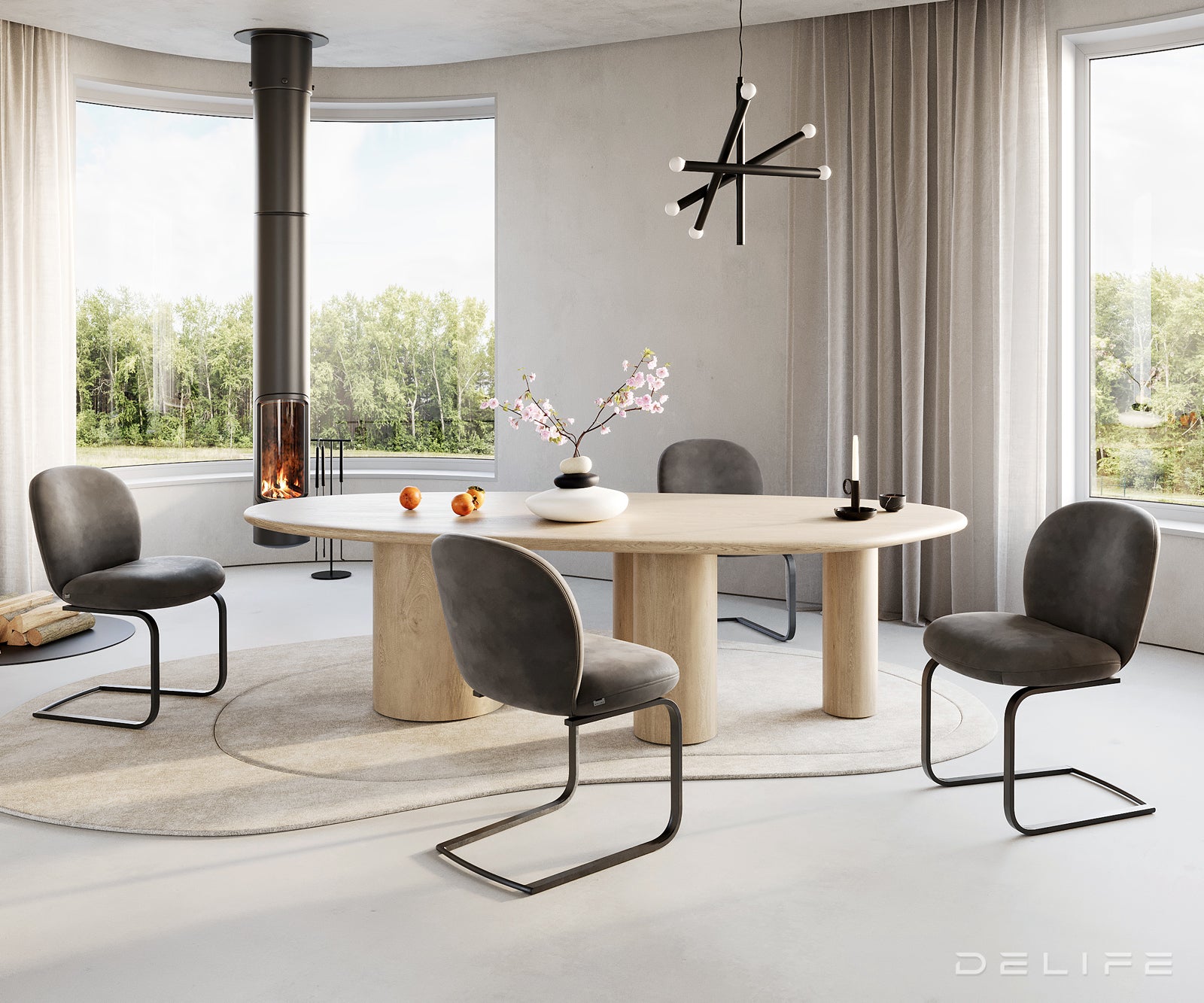 Jedilni stol Nube, Material: Mikrofibra