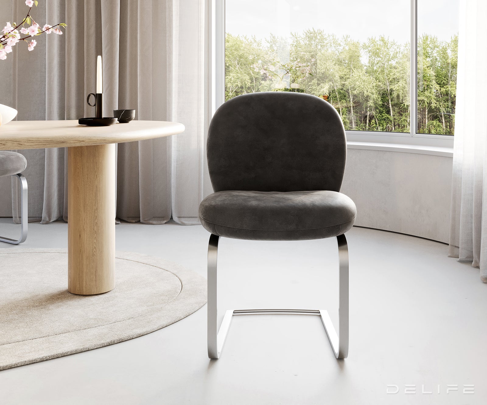 Jedilni stol Nube, Material: Mikrofibra