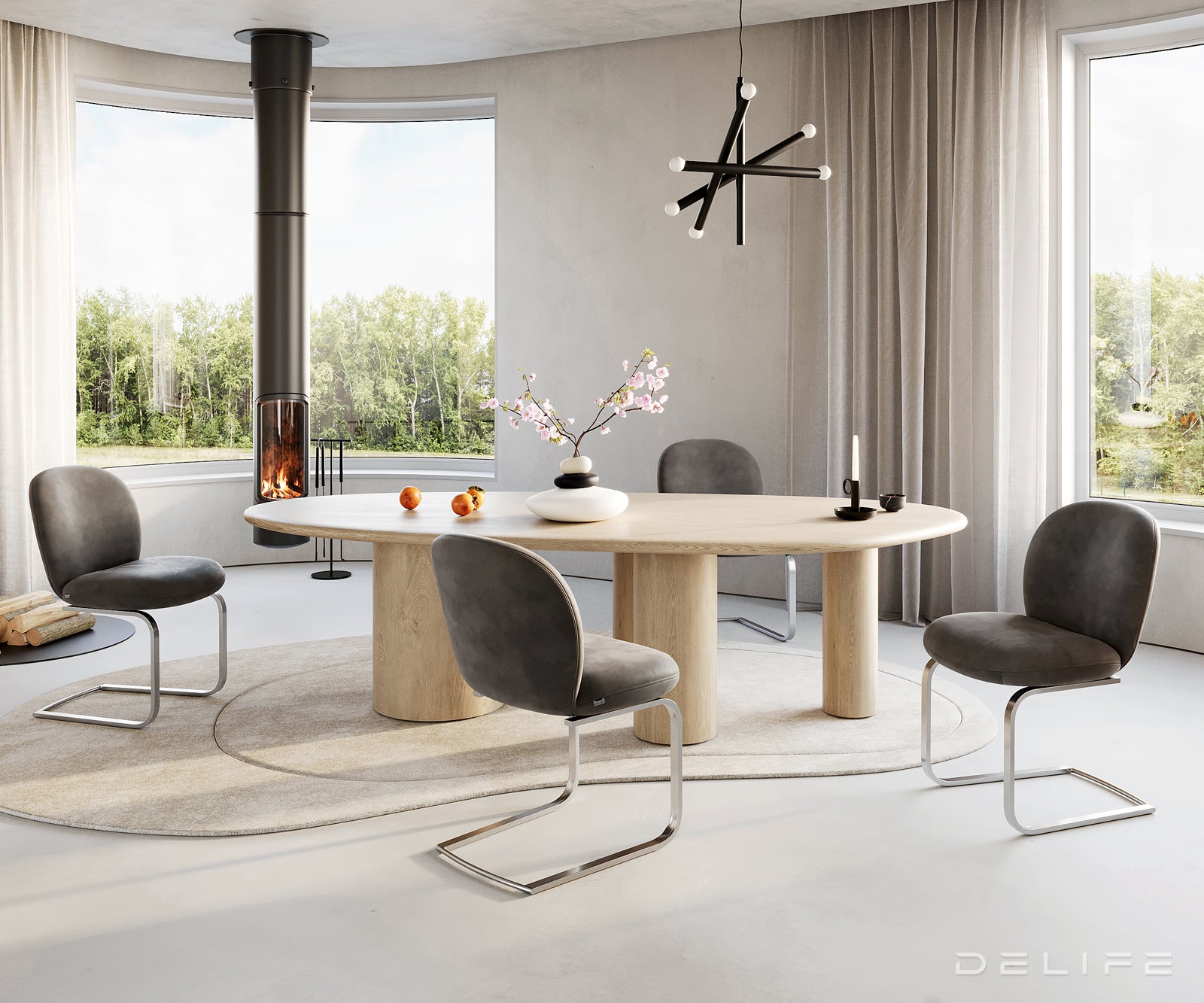 Jedilni stol Nube, Material: Mikrofibra