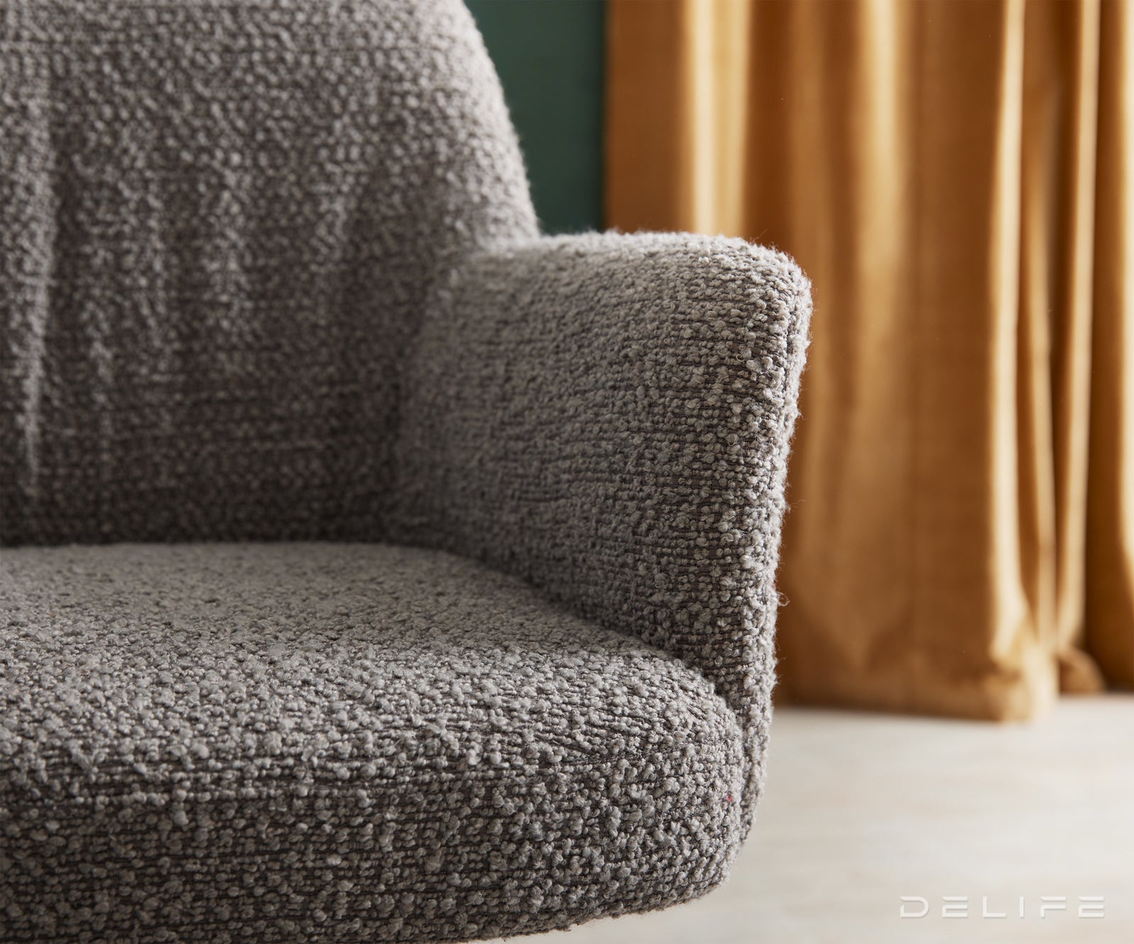 Jedilni stol z naslonjalom za roke Xana, Material: Bukle