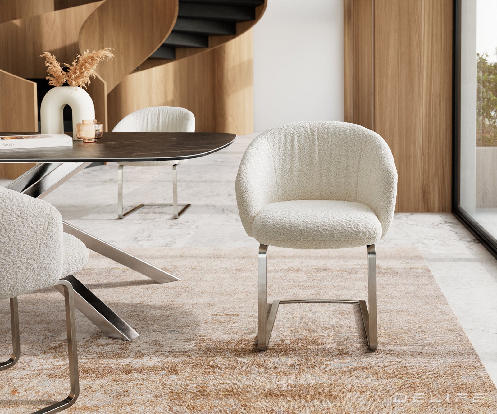 Jedilni stol Caja, Material: bukle