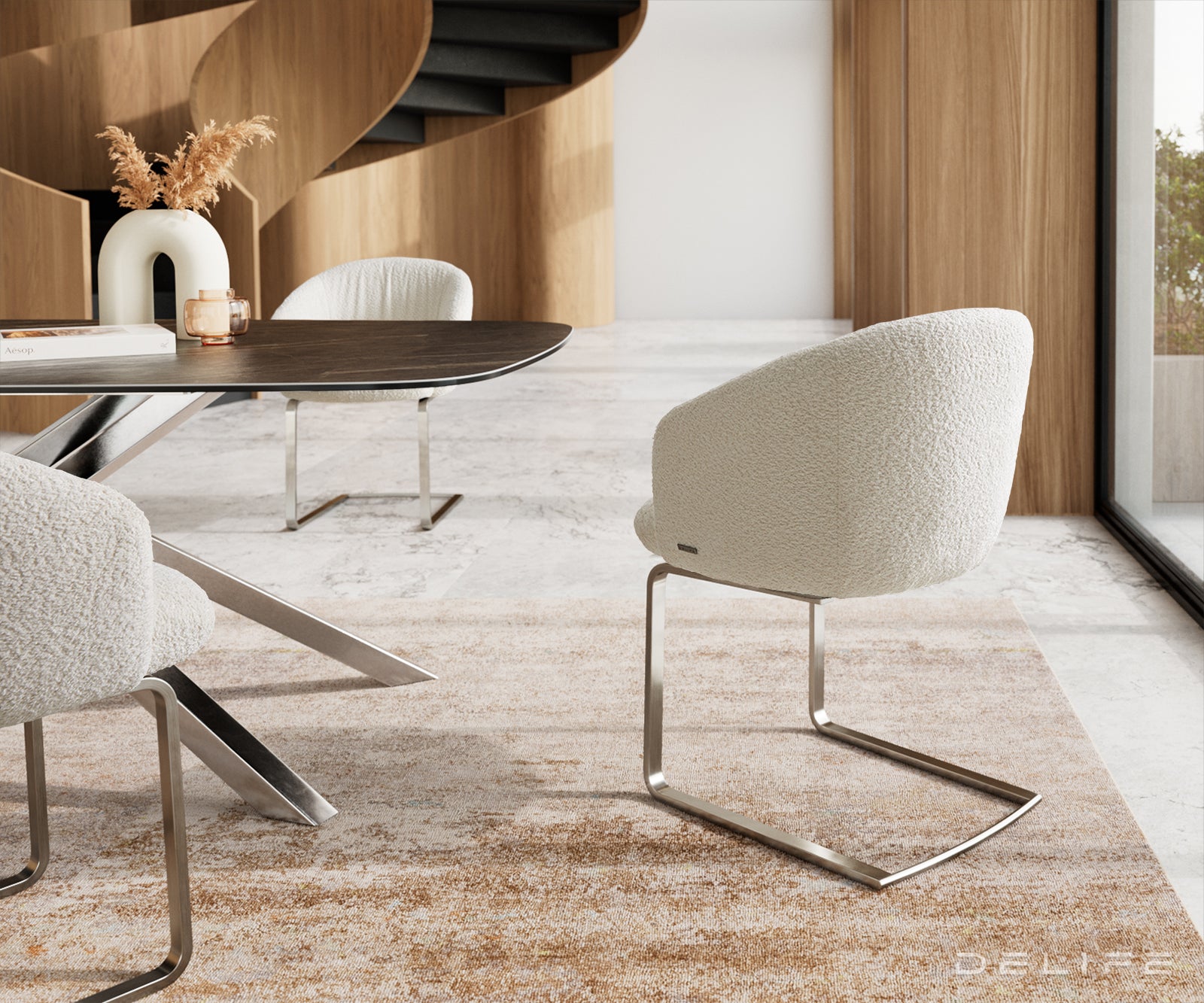 Jedilni stol Caja, Material: bukle