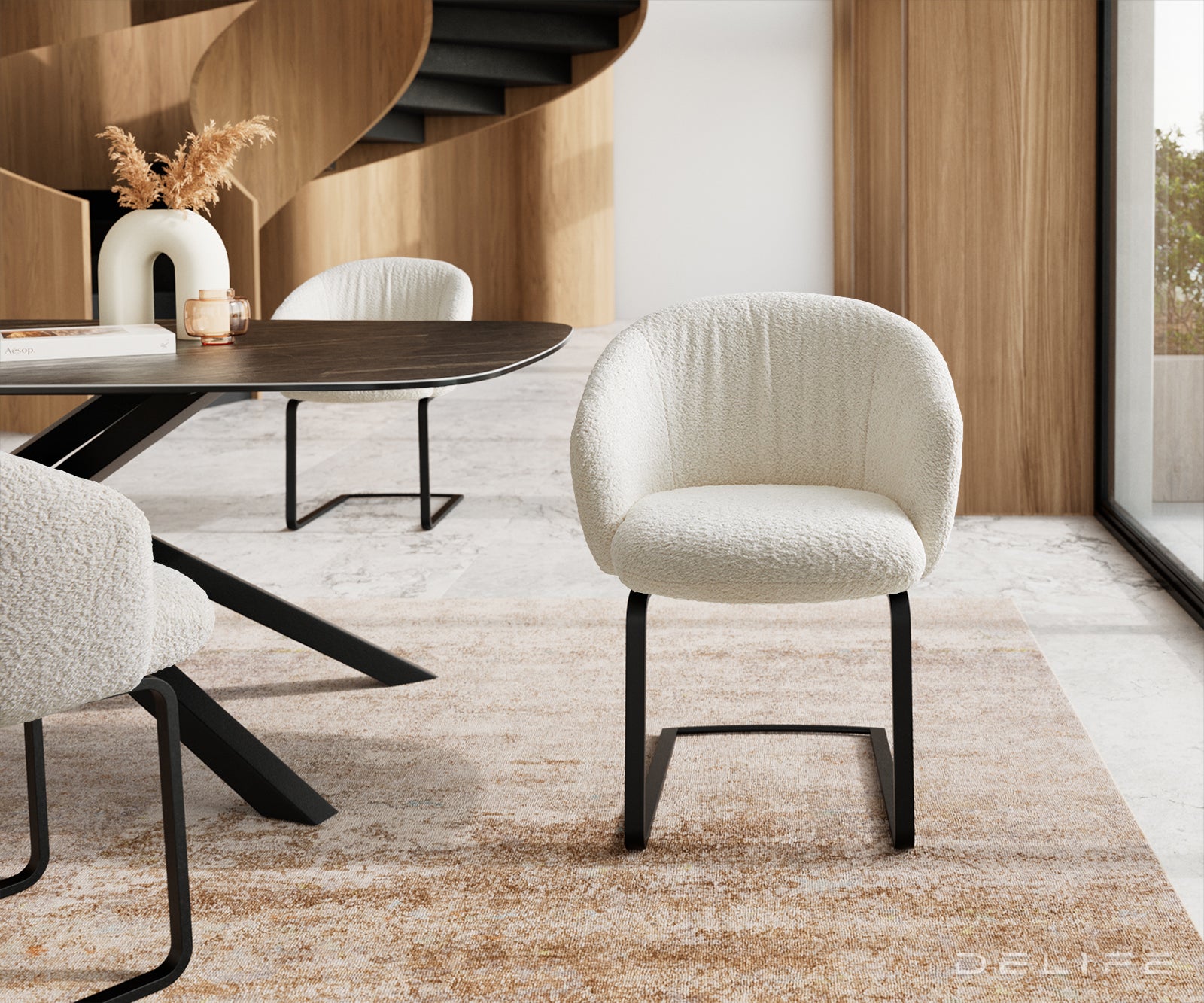 Jedilni stol Caja, Material: bukle