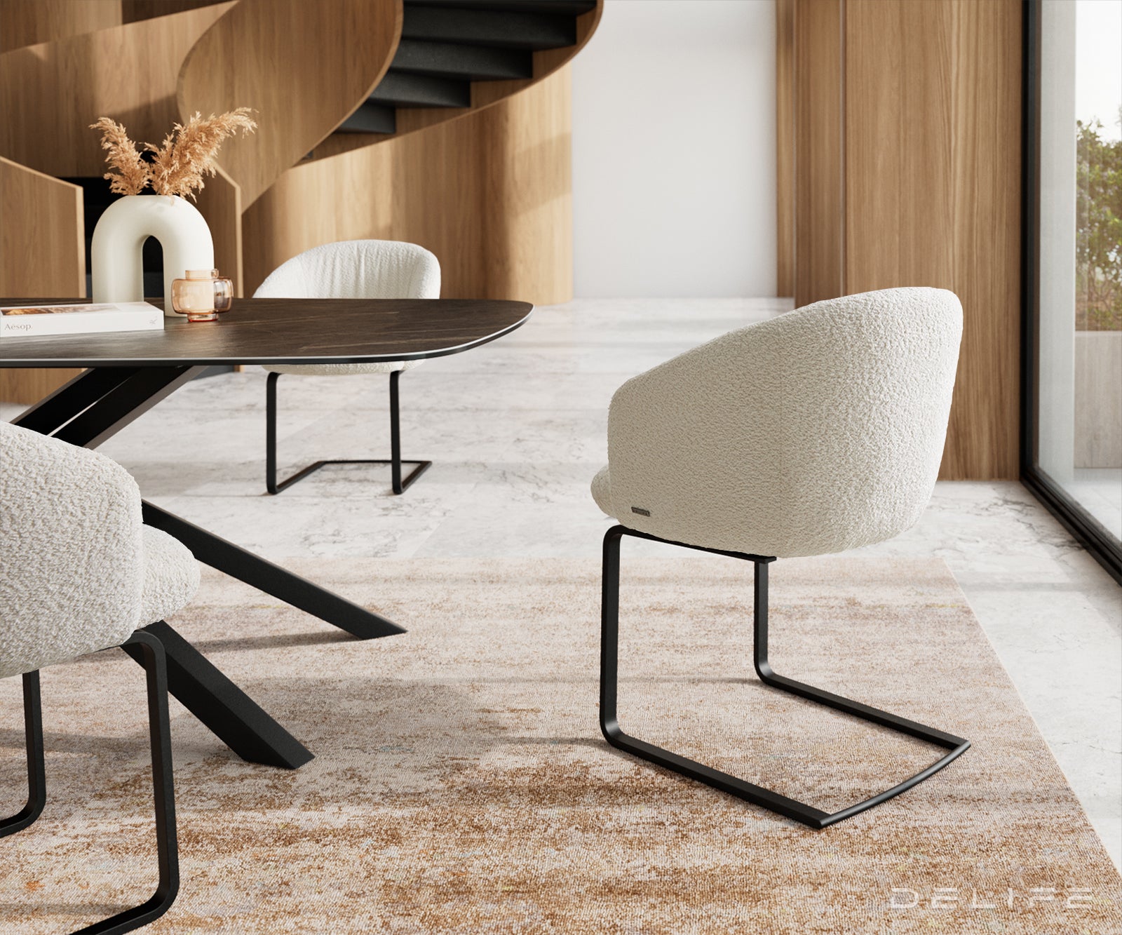 Jedilni stol Caja, Material: bukle