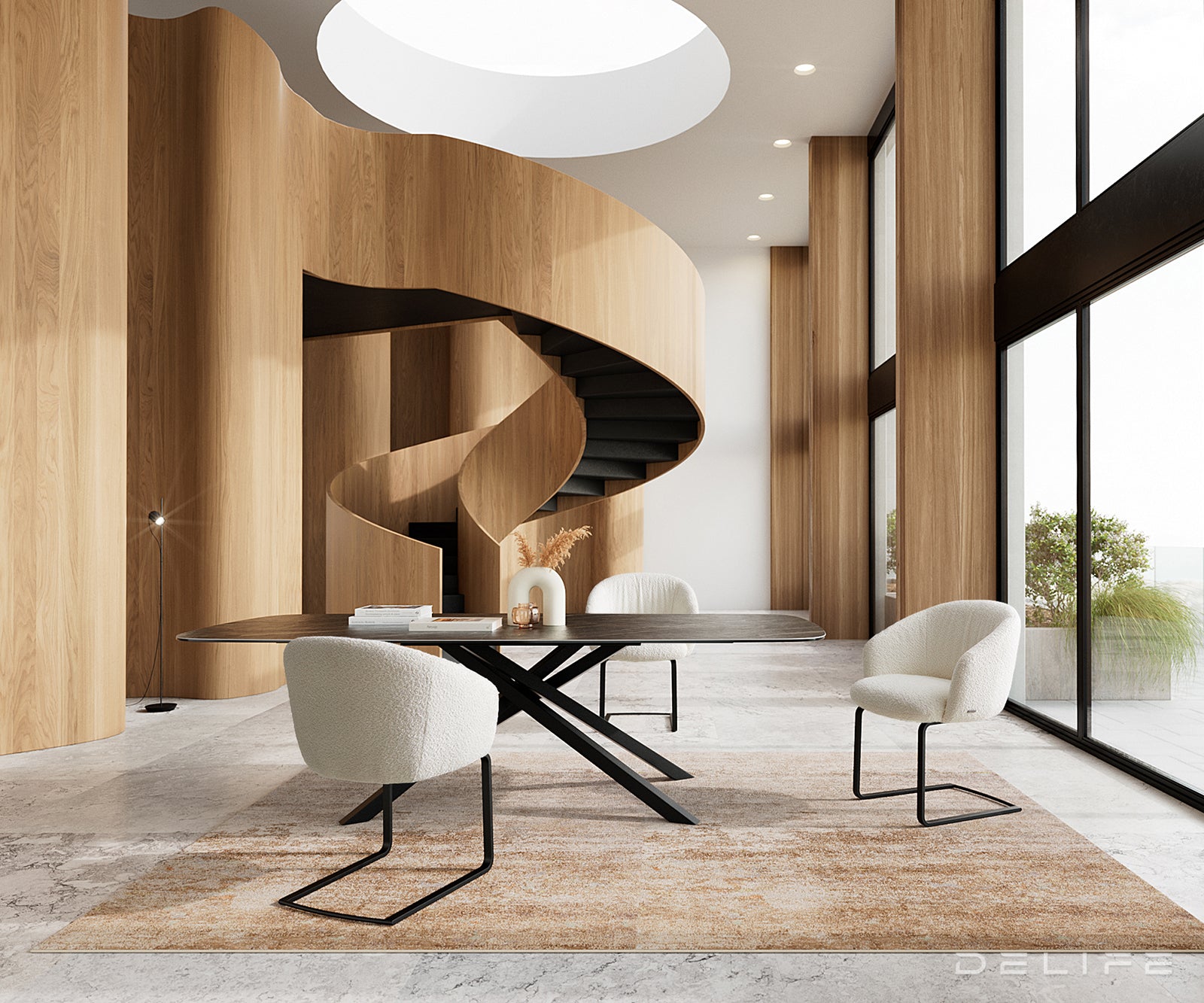 Jedilni stol Caja, Material: bukle